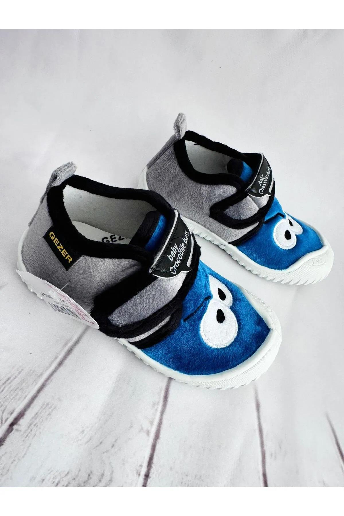 Kışlık Cırtlı Erkek Çocuk Günlük Okul Kreş Panduf Ayakkabı - Görsel 4