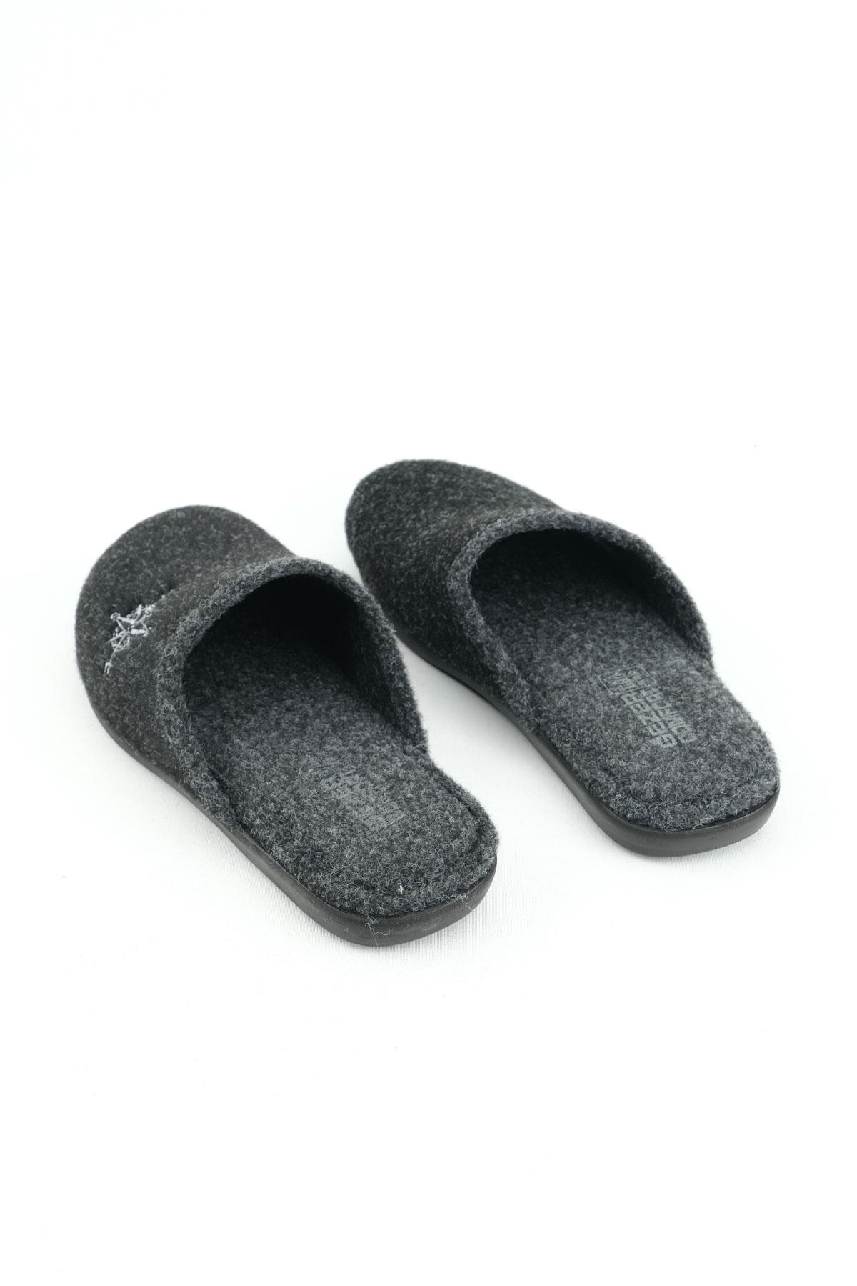 15339 Kışlık Erkek Keçe Çıkarılabilir Taban Misafir Ev Bahçe Terlik - Görsel 5