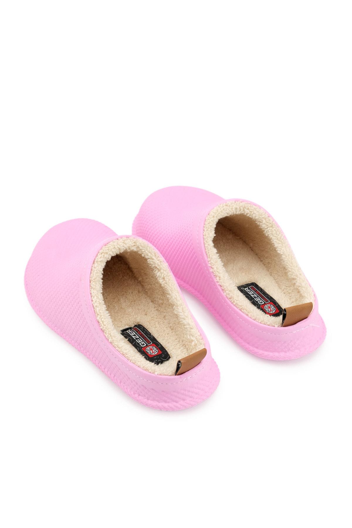 Gezer Gezer Pembe 14769 Eva İçi Kürklü Islak Zemin Kışlık Ev Bahçe Kadın Terliği Sandalet & Terlik | Flo Pembe - 5. görsel