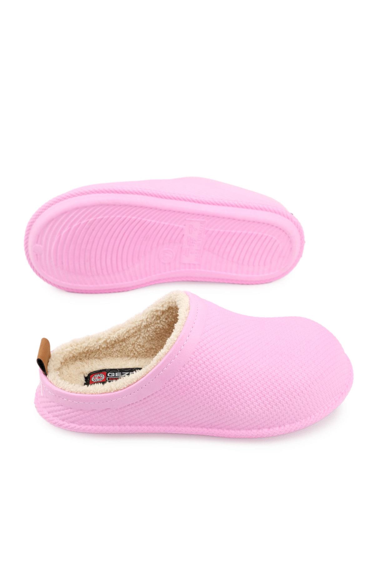 Gezer Gezer Pembe 14769 Eva İçi Kürklü Islak Zemin Kışlık Ev Bahçe Kadın Terliği Sandalet & Terlik | Flo Pembe - 6. görsel