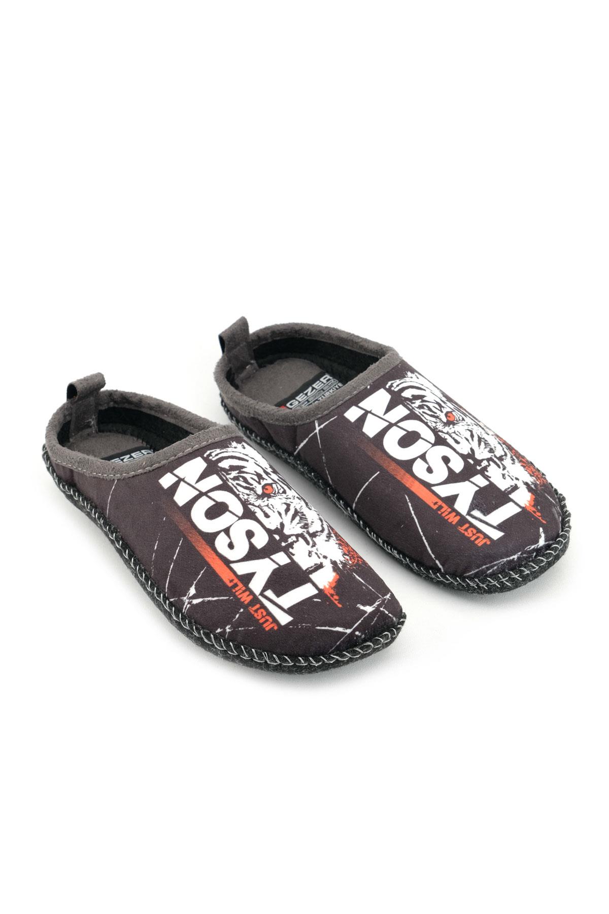 14630 Erkek Keçe Rahat Sessiz Taban Hafif Ev Halı Misafir Terliği - Görsel 4