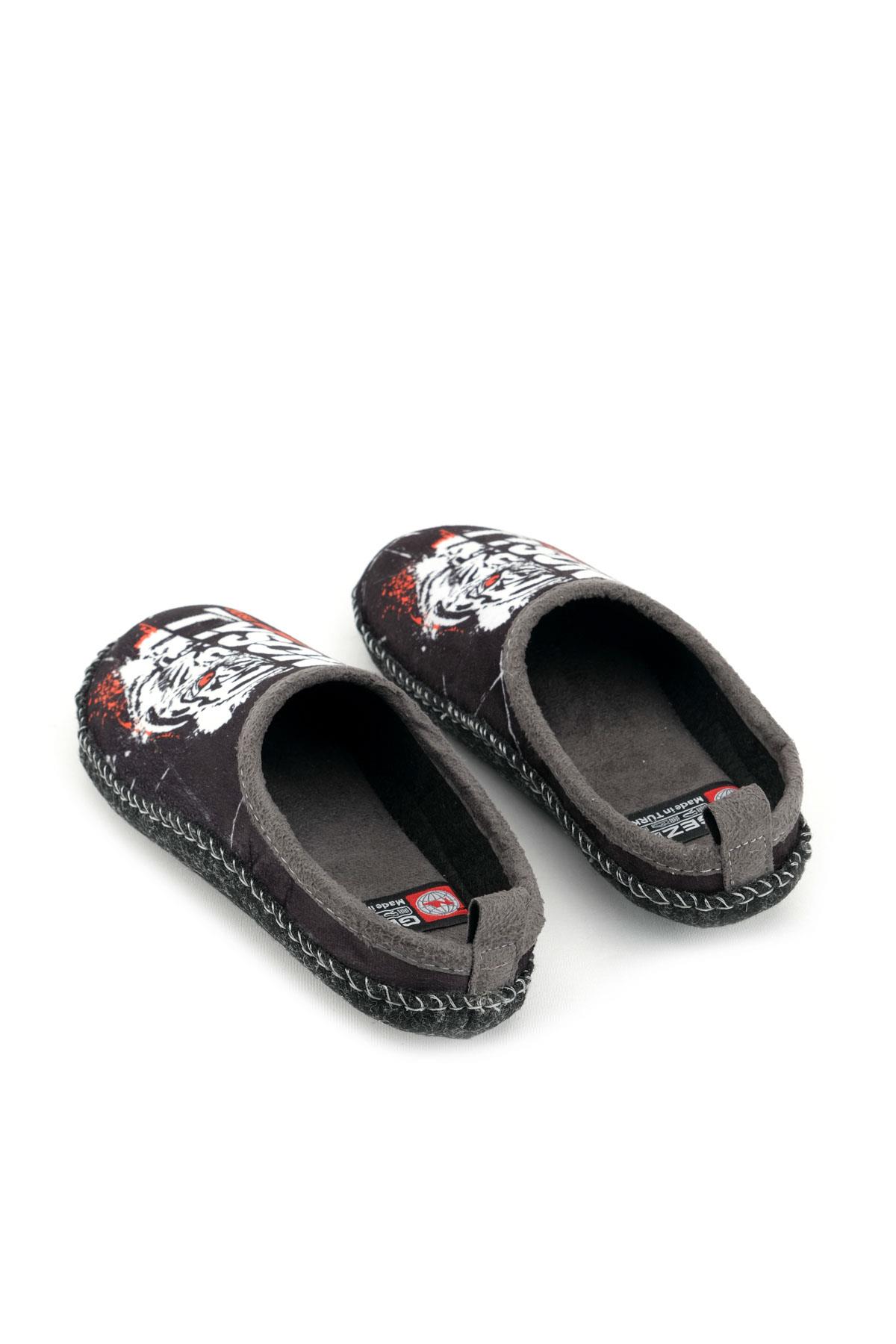 14630 Erkek Keçe Rahat Sessiz Taban Hafif Ev Halı Misafir Terliği - Görsel 5