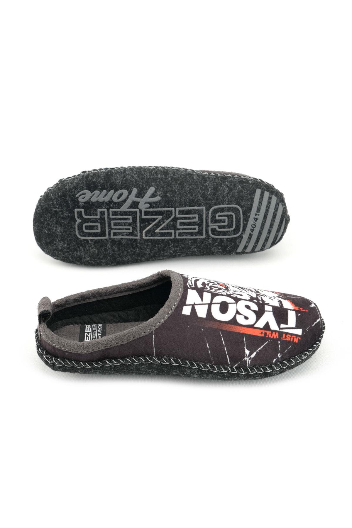 14630 Erkek Keçe Rahat Sessiz Taban Hafif Ev Halı Misafir Terliği - Görsel 6