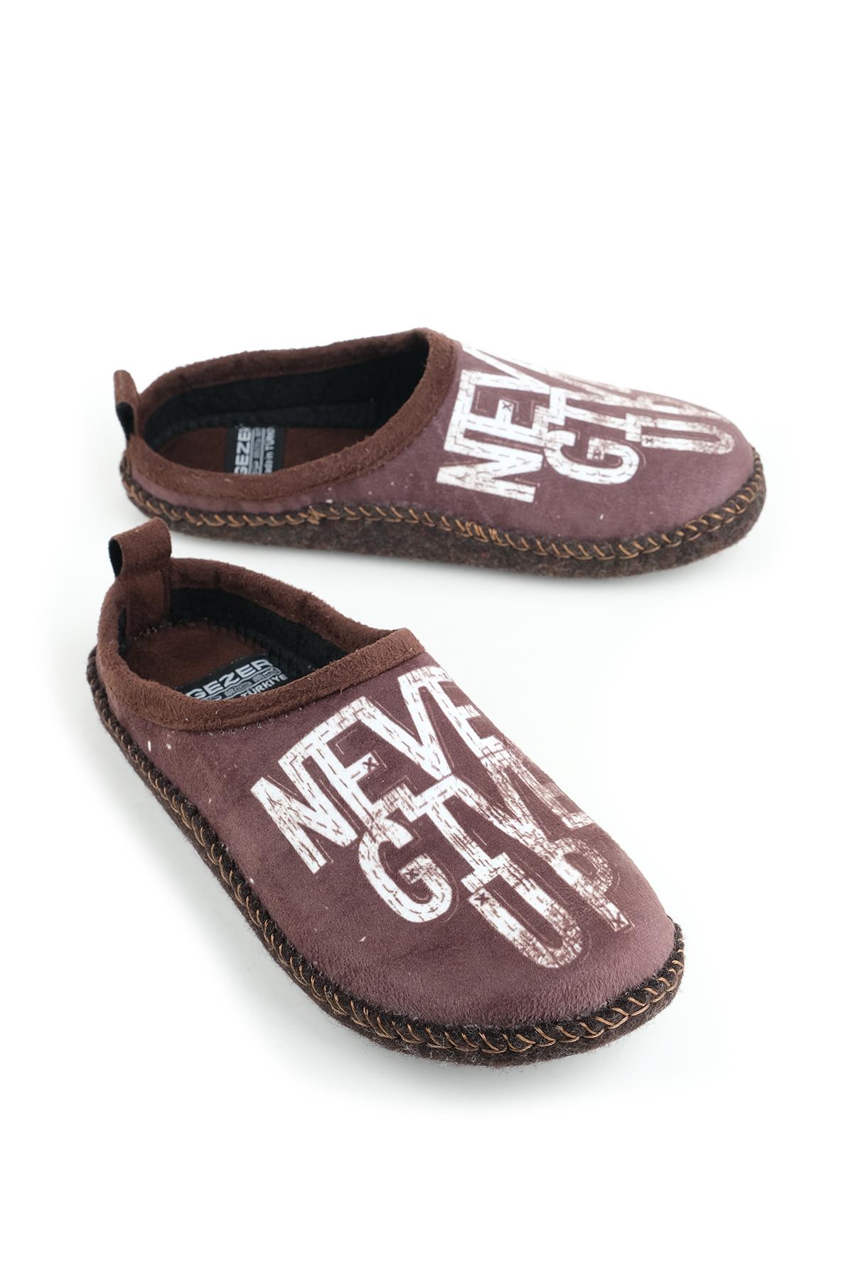 14630 Erkek Keçe Rahat Sessiz Taban Hafif Ev Halı Misafir Terliği - Görsel 2