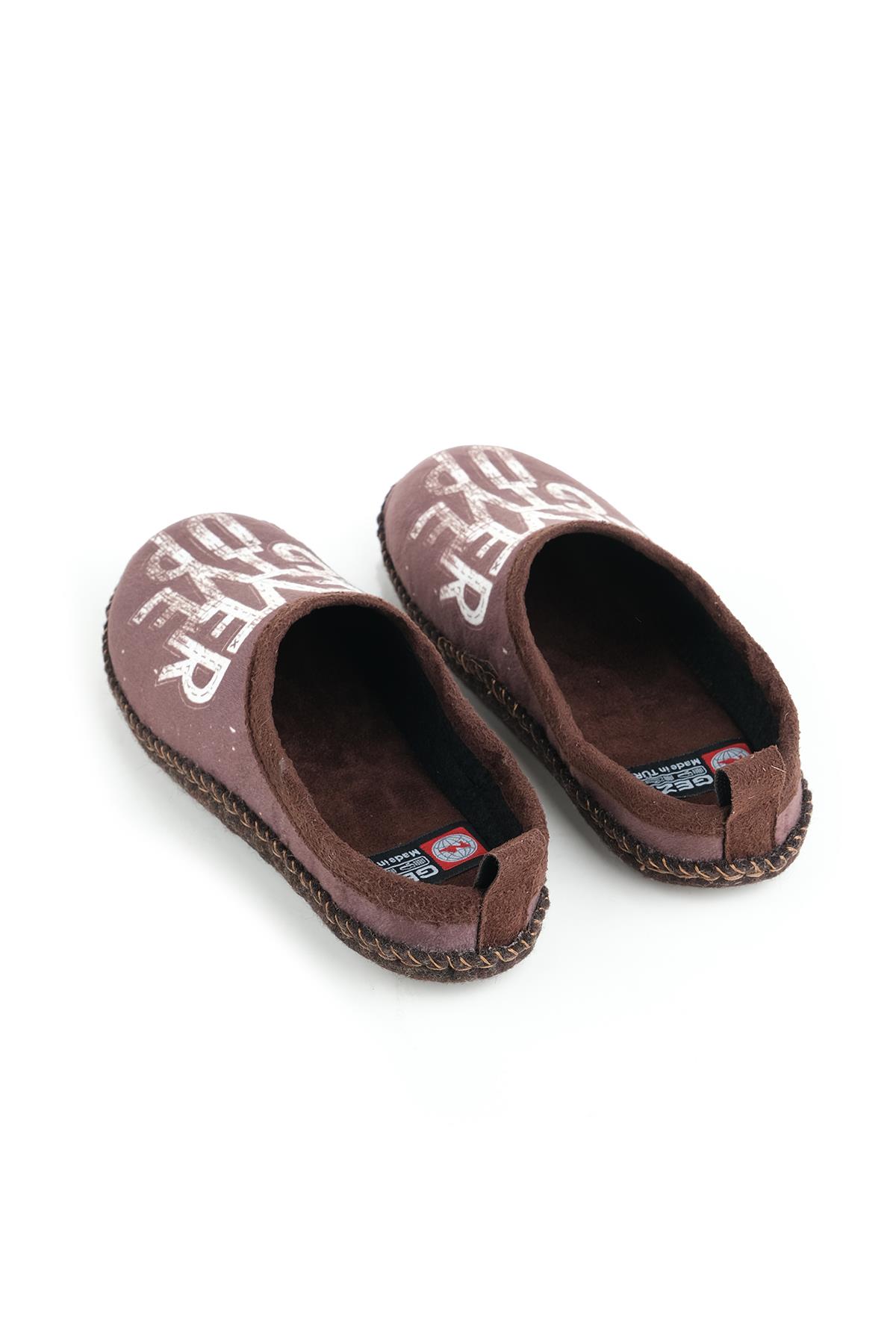 14630 Erkek Keçe Rahat Sessiz Taban Hafif Ev Halı Misafir Terliği - Görsel 5