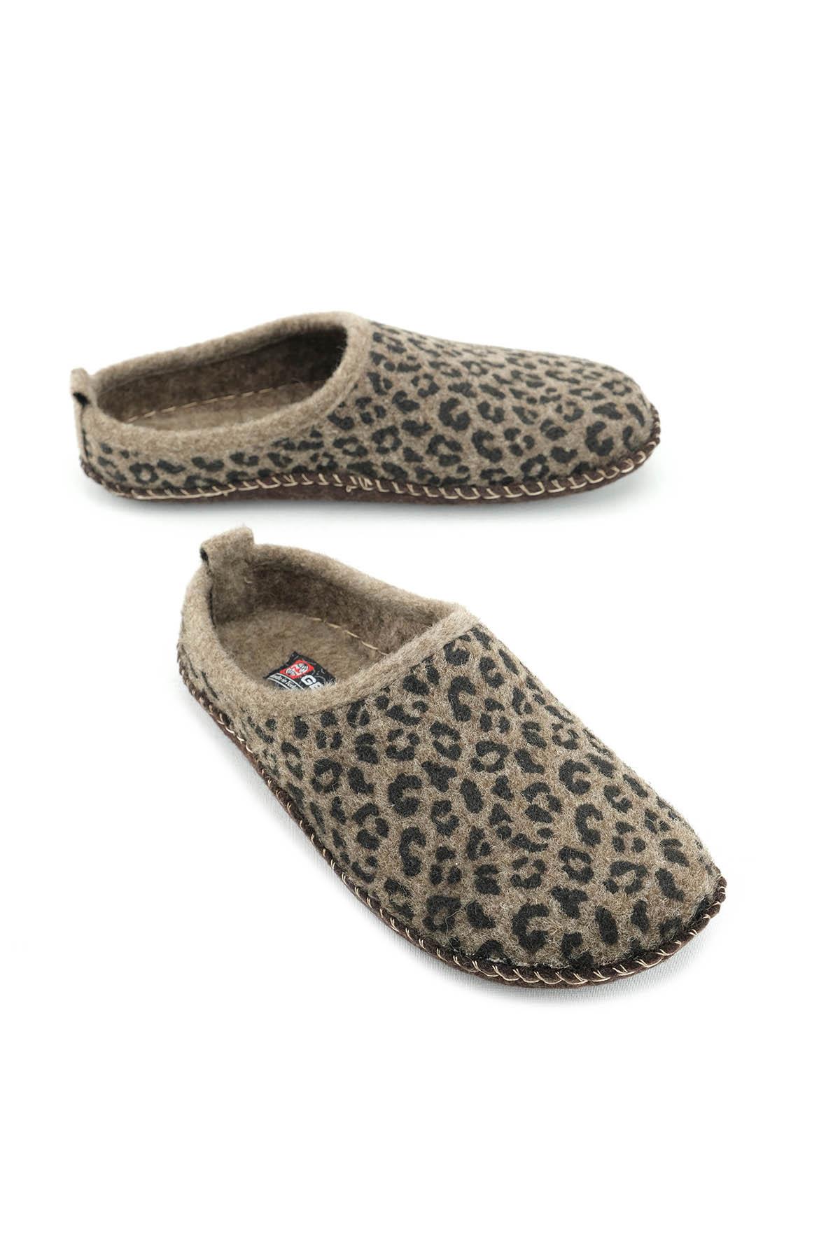 15525 Kadın Keçe Kumaş Sessiz Taban Ev-Halı Terliği - Görsel 2