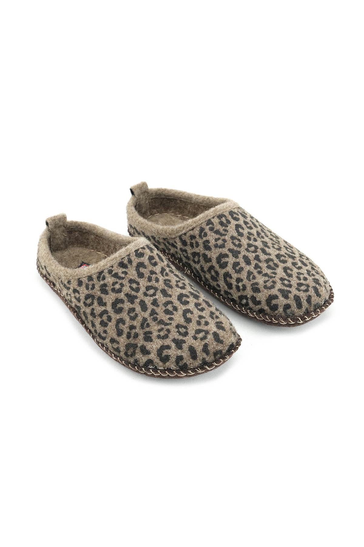 15525 Kadın Keçe Kumaş Sessiz Taban Ev-Halı Terliği - Görsel 4