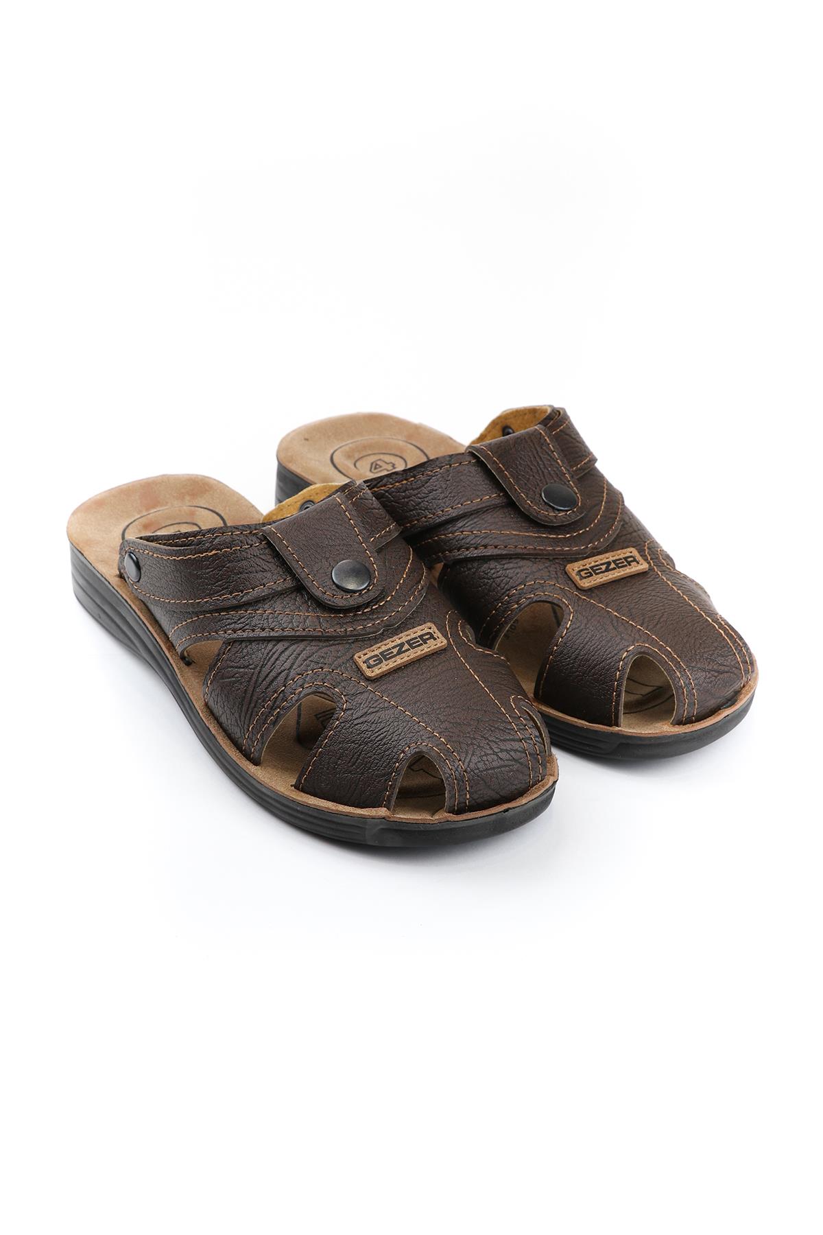 09878 Rahat 4 Nokta Taban Kapalı Erkek Terlik Sandalet - Görsel 2