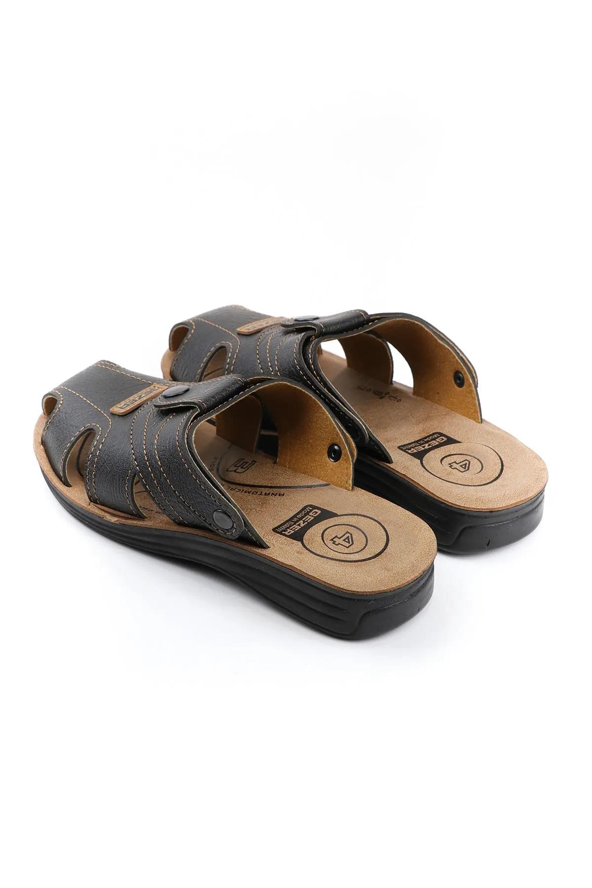 09878 Rahat 4 Nokta Taban Kapalı Erkek Terlik Sandalet - Görsel 4