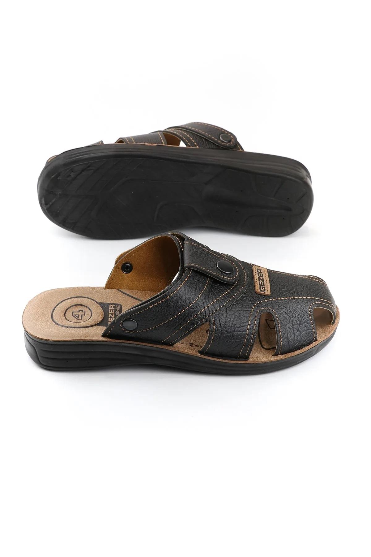 09878 Rahat 4 Nokta Taban Kapalı Erkek Terlik Sandalet - Görsel 5