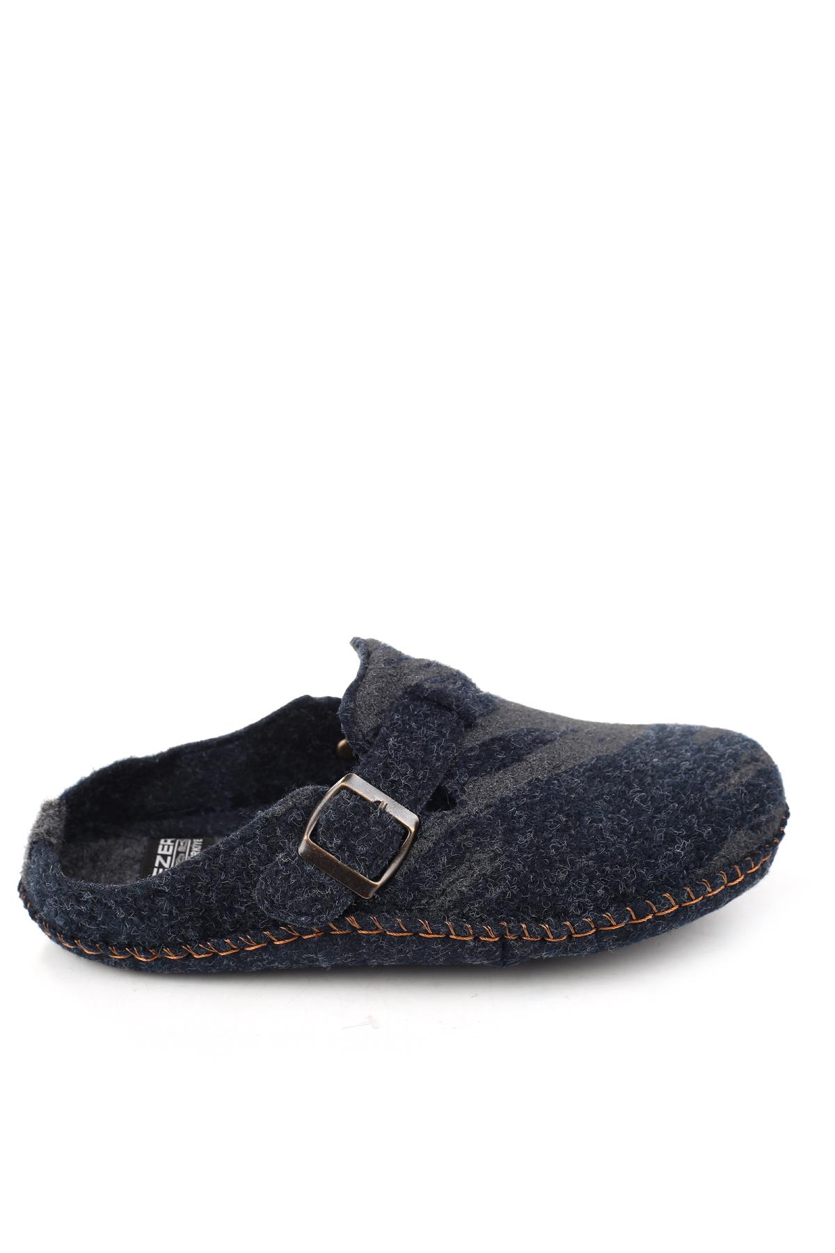 15405 Erkek Keçe Sessiz Kaymaz Hafif Taban Ev Misafir Terliği - Görsel 3