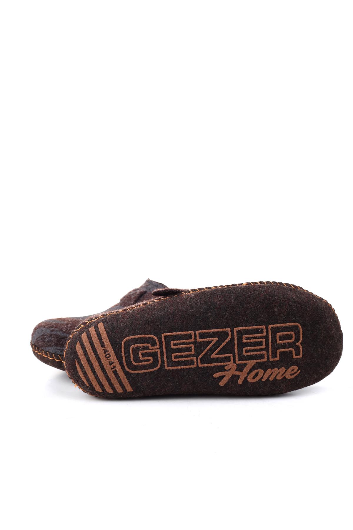 15405 Erkek Keçe Sessiz Kaymaz Hafif Taban Ev Misafir Terliği - Görsel 6