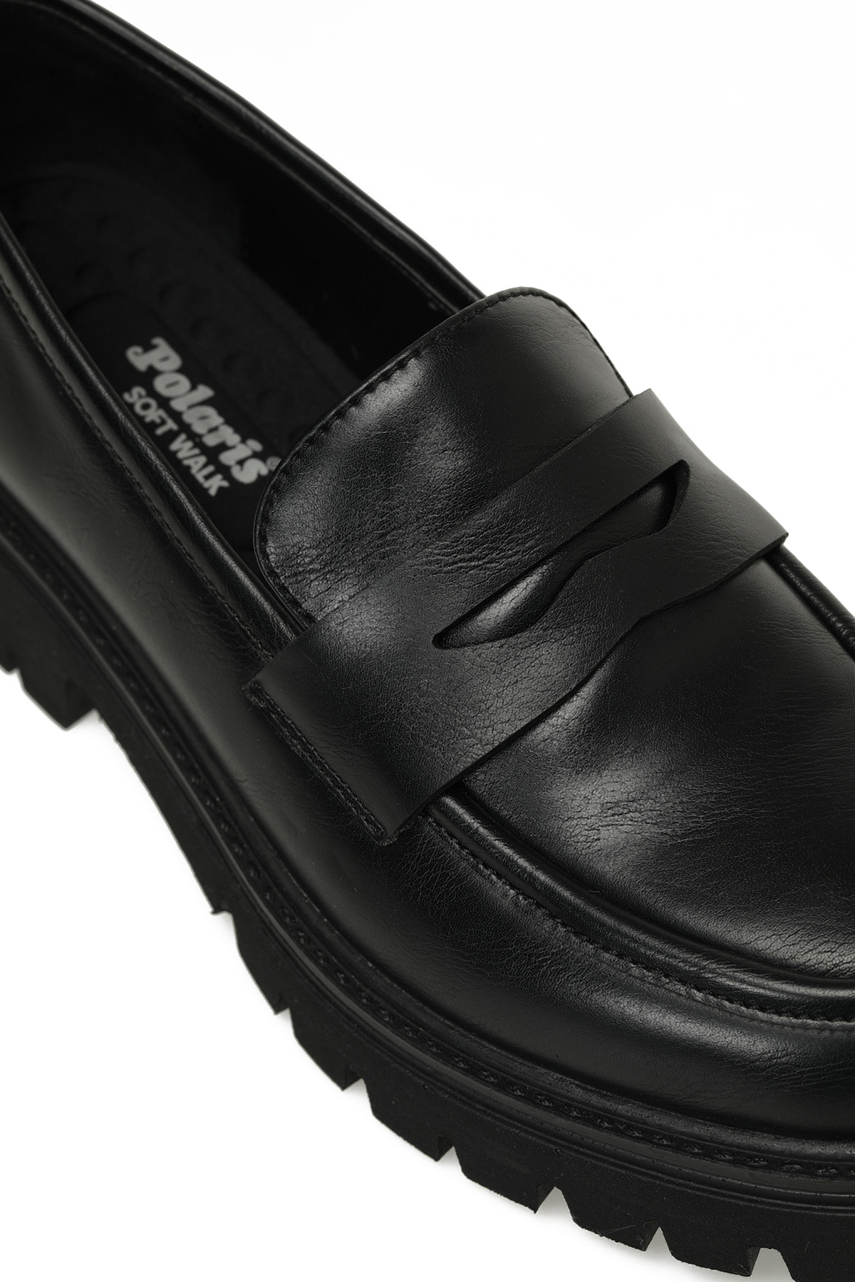 324500C.Z 5PR Siyah Kadın Oxford Ayakkabı - Görsel 8