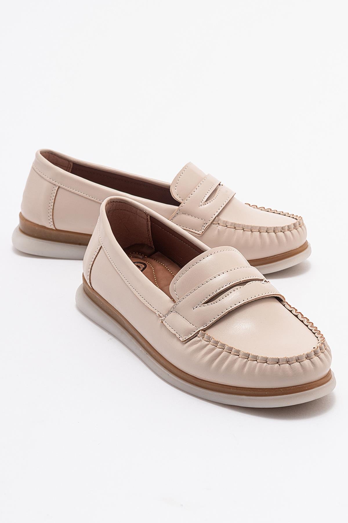 Kaydırmaz Sade Kadın Ayakkabı TEN CİLT - Görsel 2