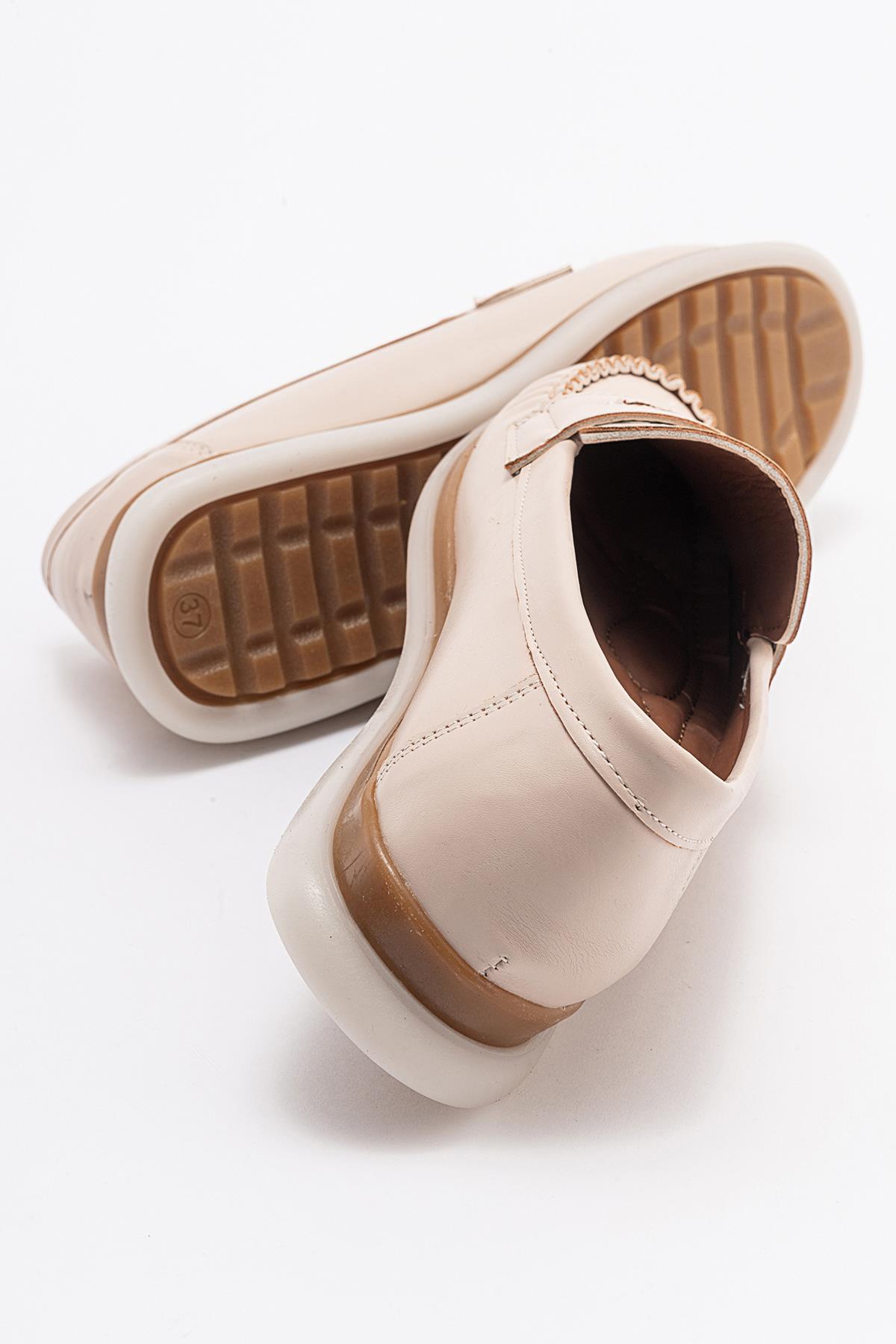 Kaydırmaz Sade Kadın Ayakkabı TEN CİLT - Görsel 5