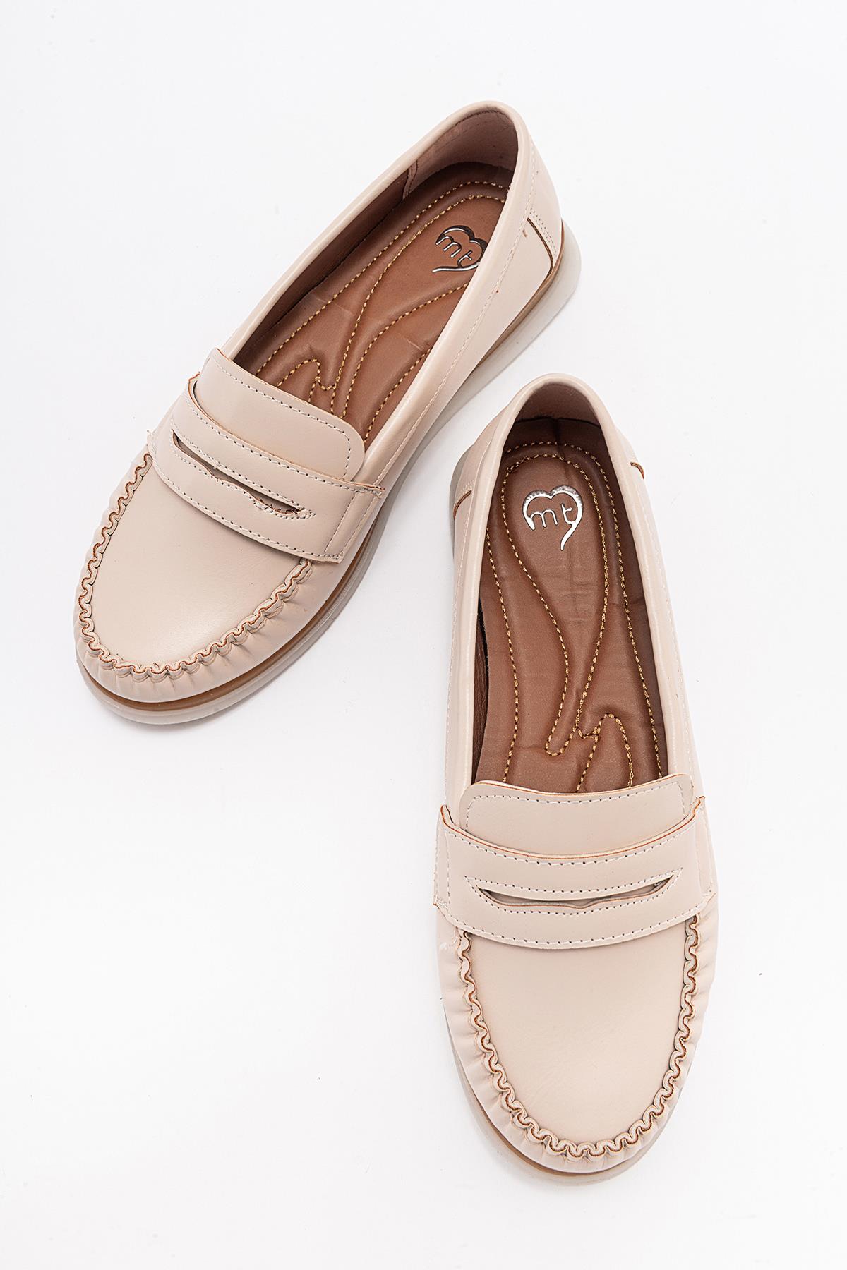 Kaydırmaz Sade Kadın Ayakkabı TEN CİLT - Görsel 6