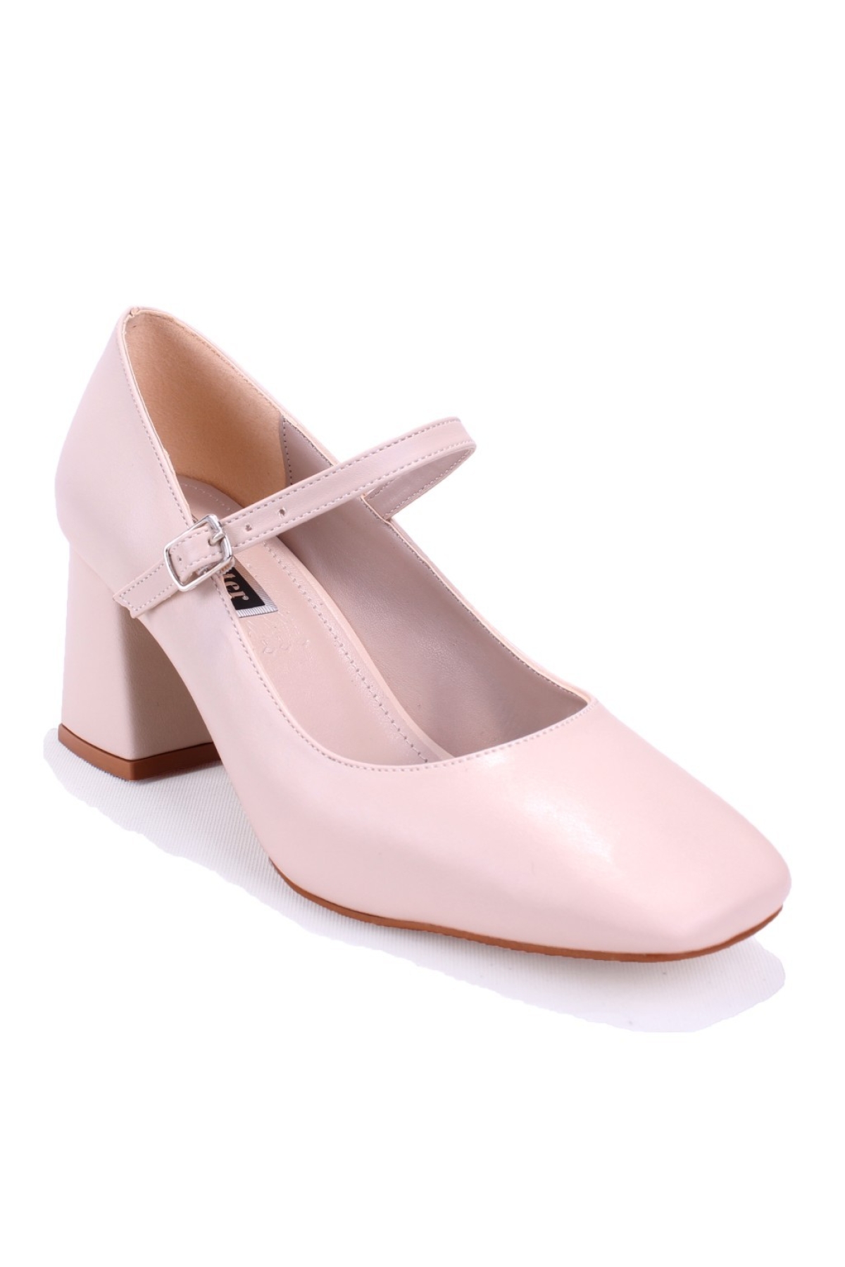 DZA07-1006085 Bej Klasik Topuklu Kadın Ayakkabı - Görsel 2