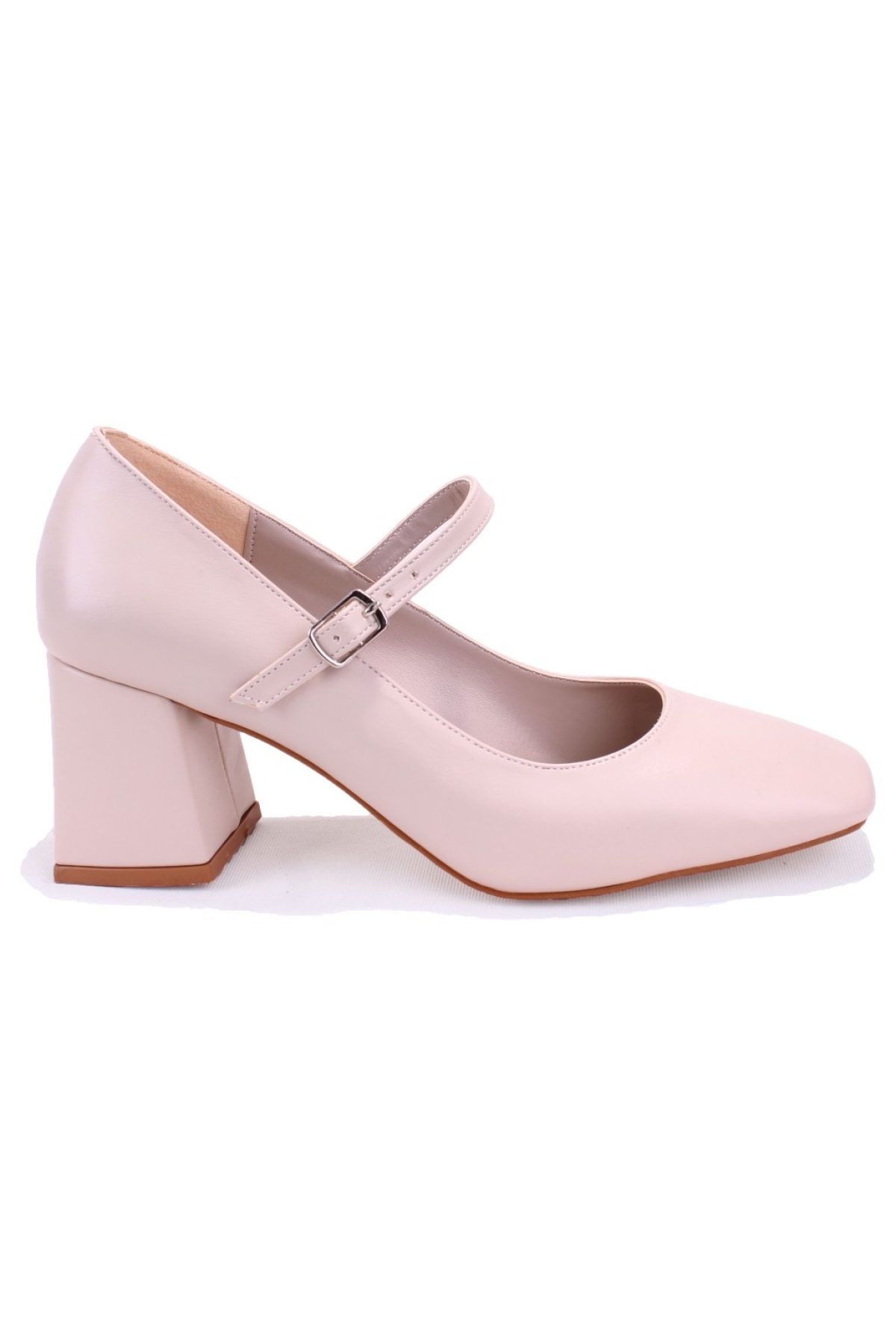 DZA07-1006085 Bej Klasik Topuklu Kadın Ayakkabı - Görsel 3