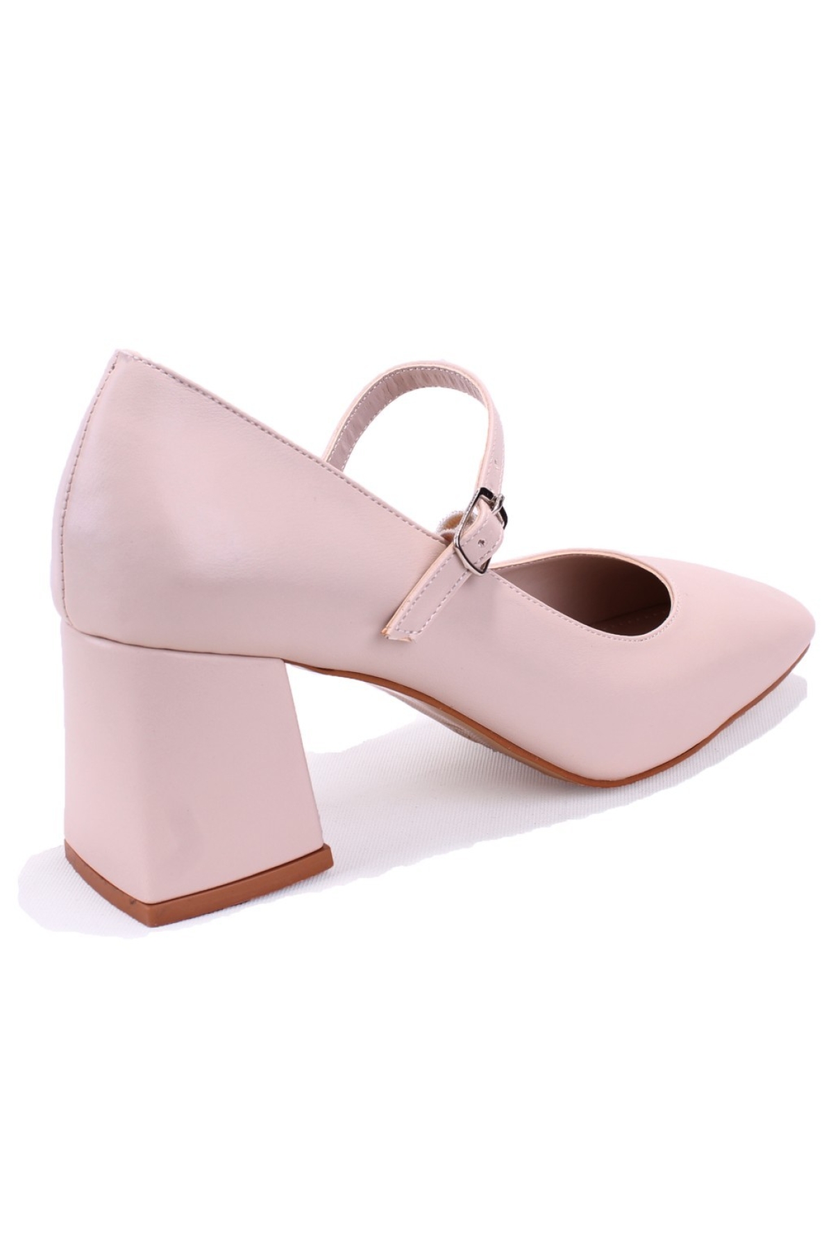 DZA07-1006085 Bej Klasik Topuklu Kadın Ayakkabı - Görsel 5
