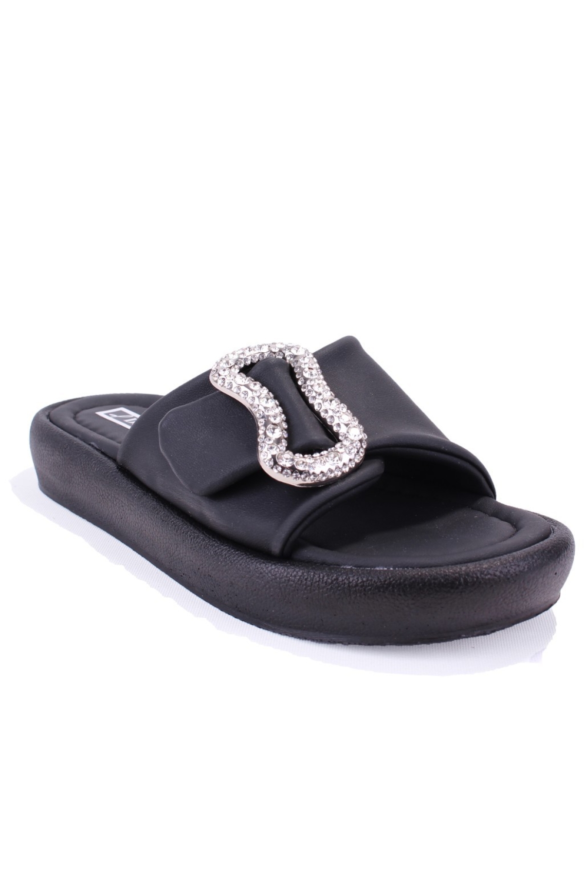 DZA07-889033 Siyah Ortopedik Günlük Spor Kadın Terlik - Görsel 2