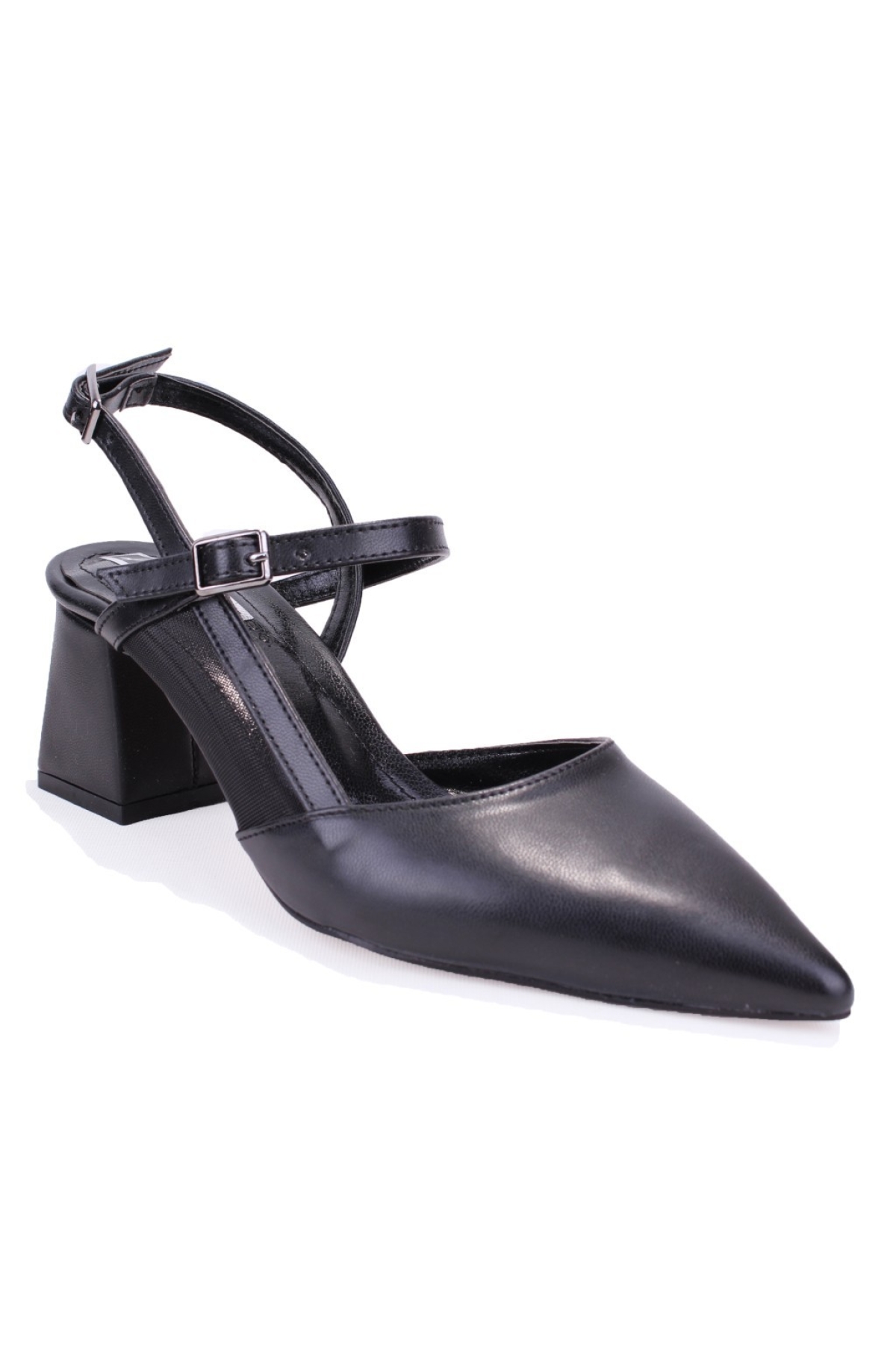 DZA07-1296100 Siyah Klasik Topuklu Kadın Ayakkabı - Görsel 2