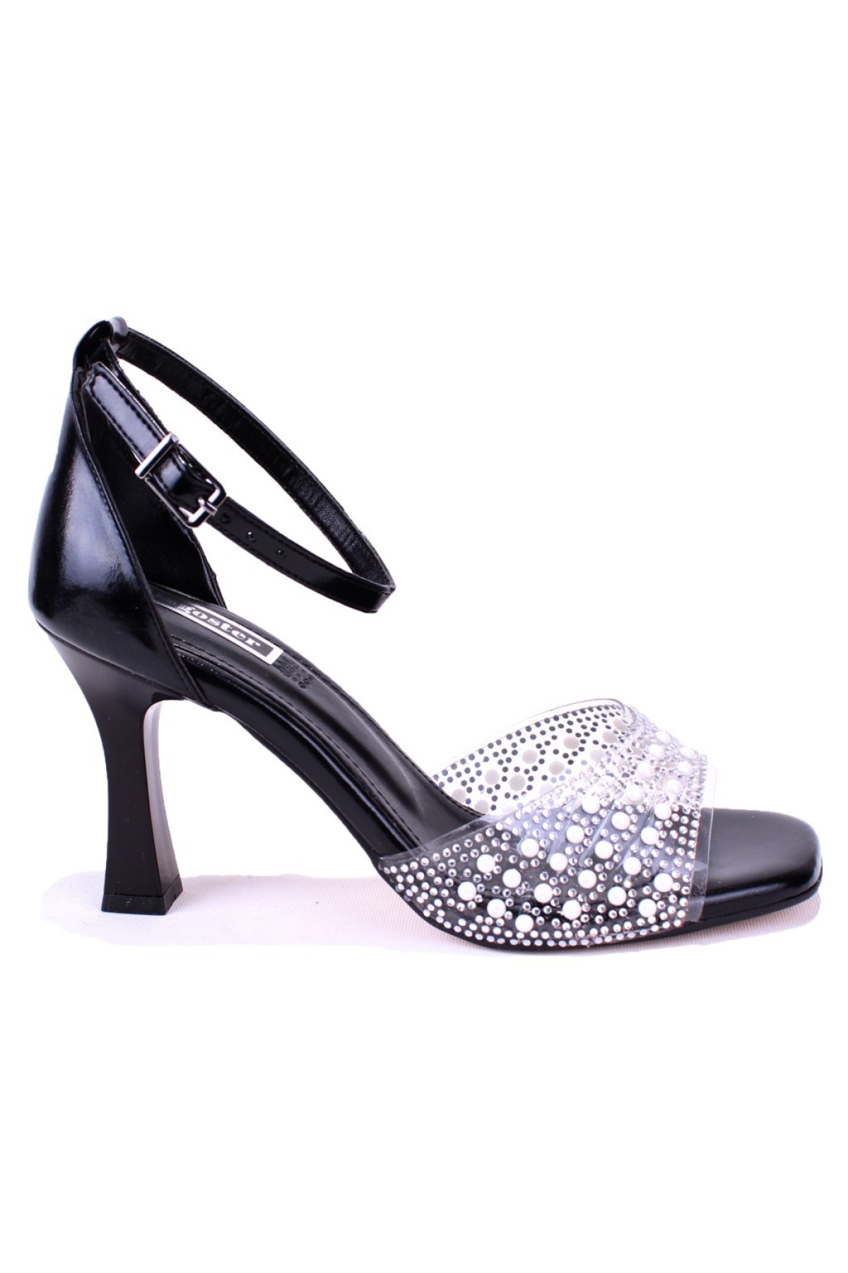 DZA07-928475 Siyah Topuklu Abiye Kadın Ayakkabı - Görsel 3