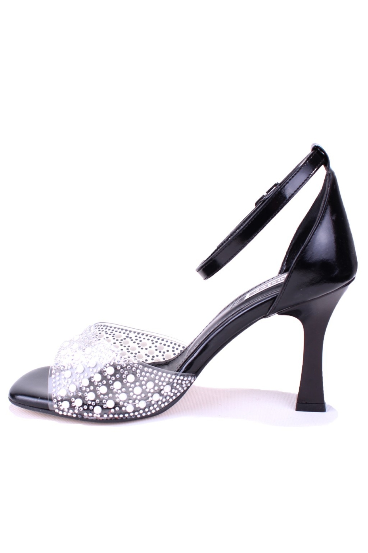 DZA07-928475 Siyah Topuklu Abiye Kadın Ayakkabı - Görsel 4