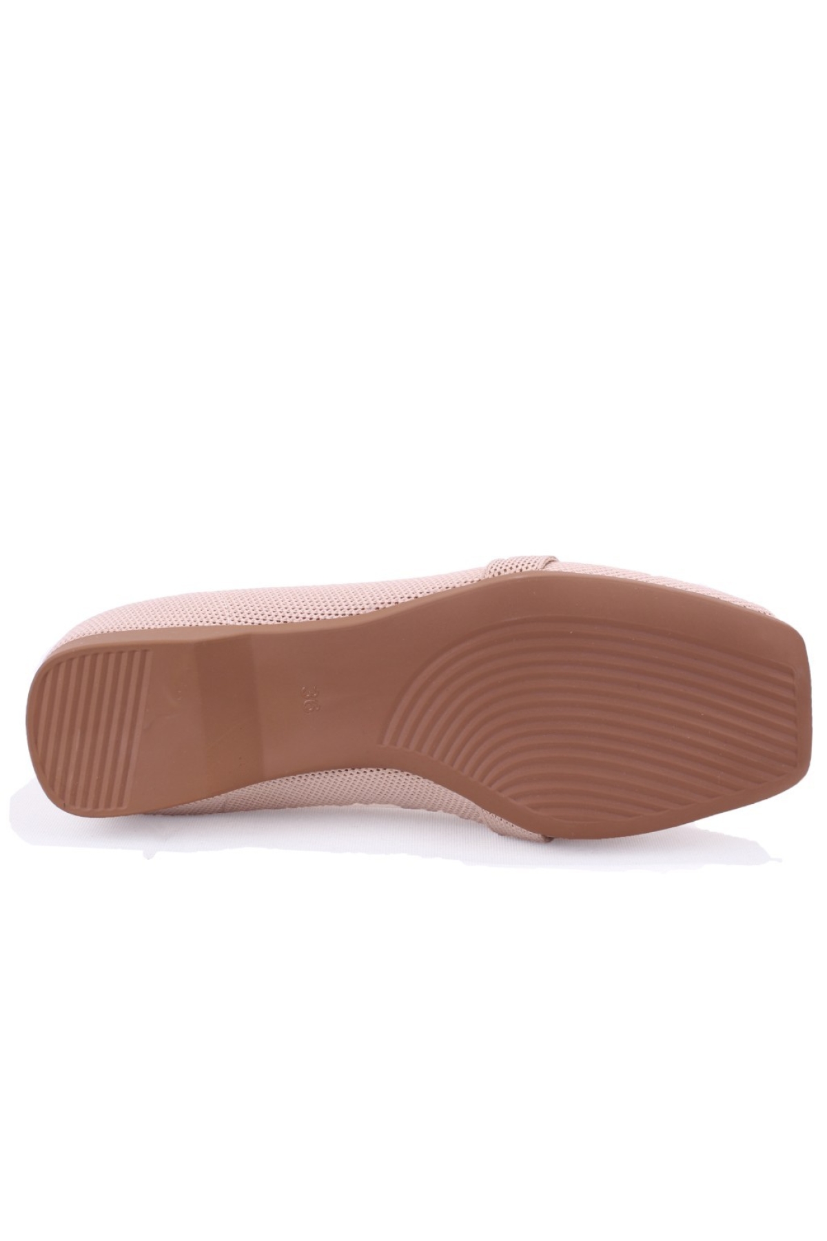 DZA07-1095213 Bej Triko Günlük Babet Kadın Ayakkabı - Görsel 5