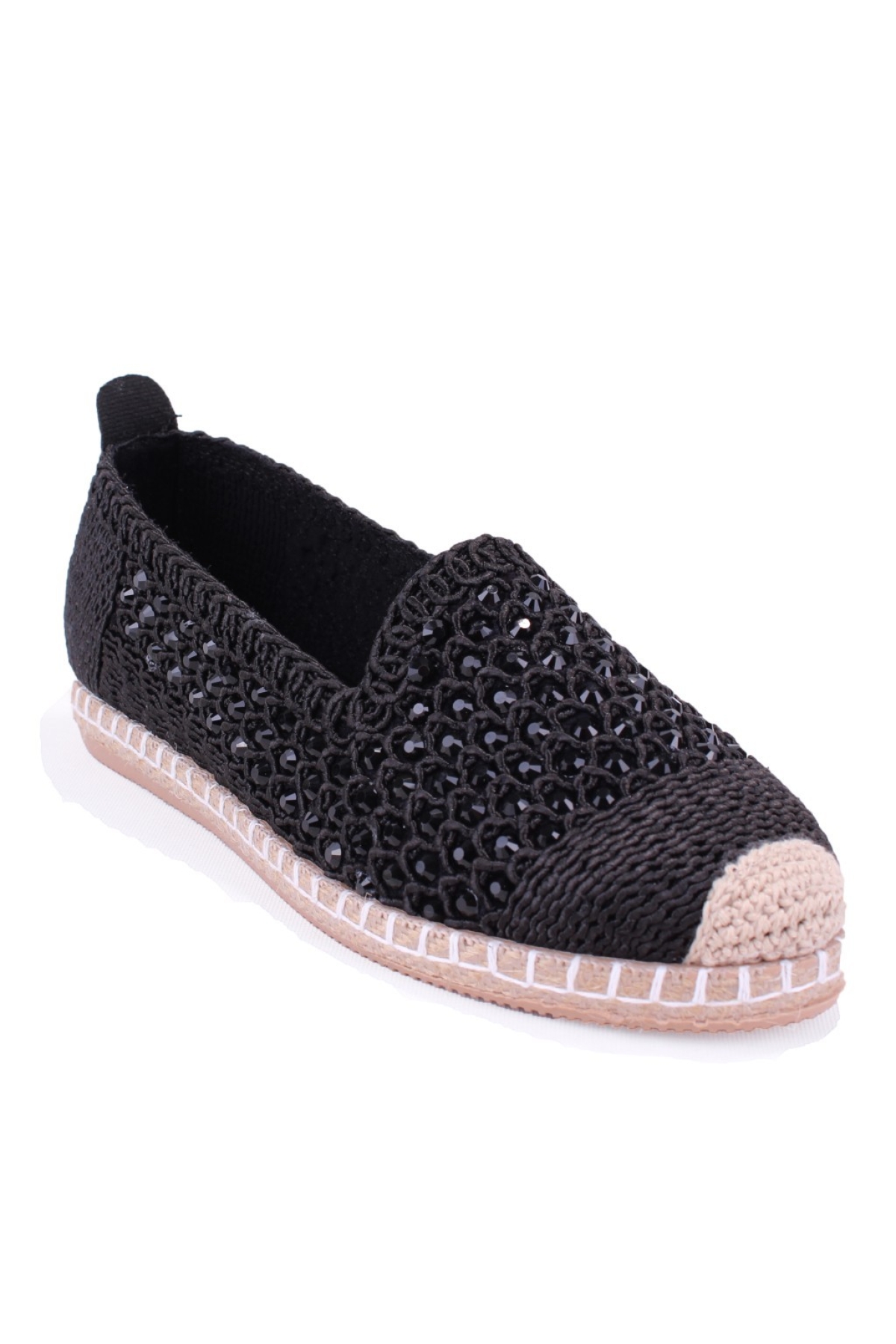 DZA07-1155312 Siyah Triko Günlük Babet Kadın Ayakkabı - Görsel 2