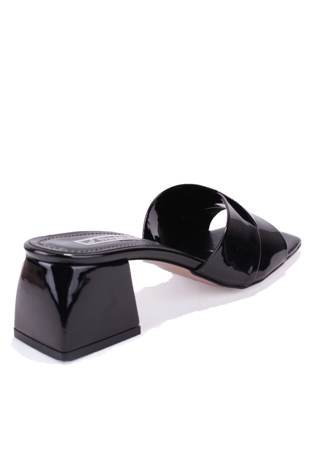 DZA07-9321060 Siyah Klasik Topuklu Kadın Terlik - Görsel 5