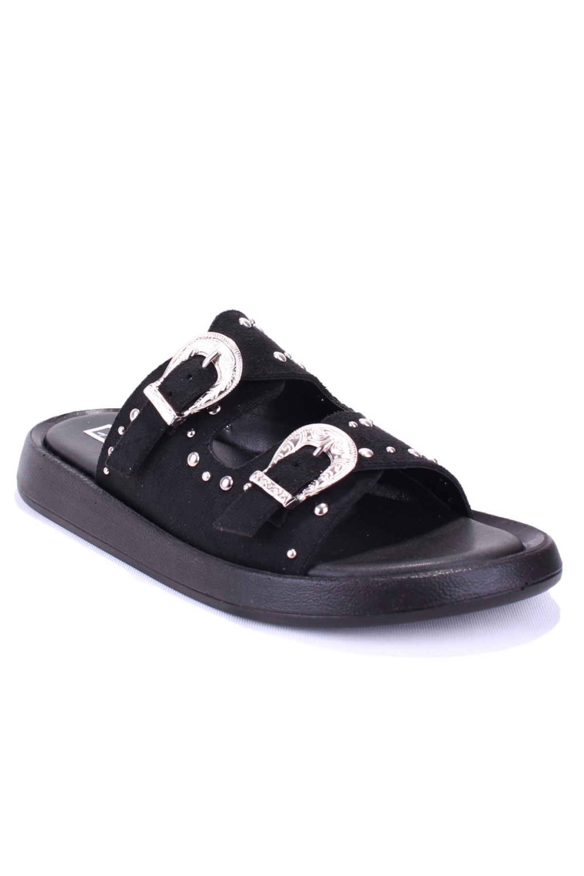 DZA07-1290804 Siyah Ortopedik Günlük Spor Kadın Terlik - Görsel 2