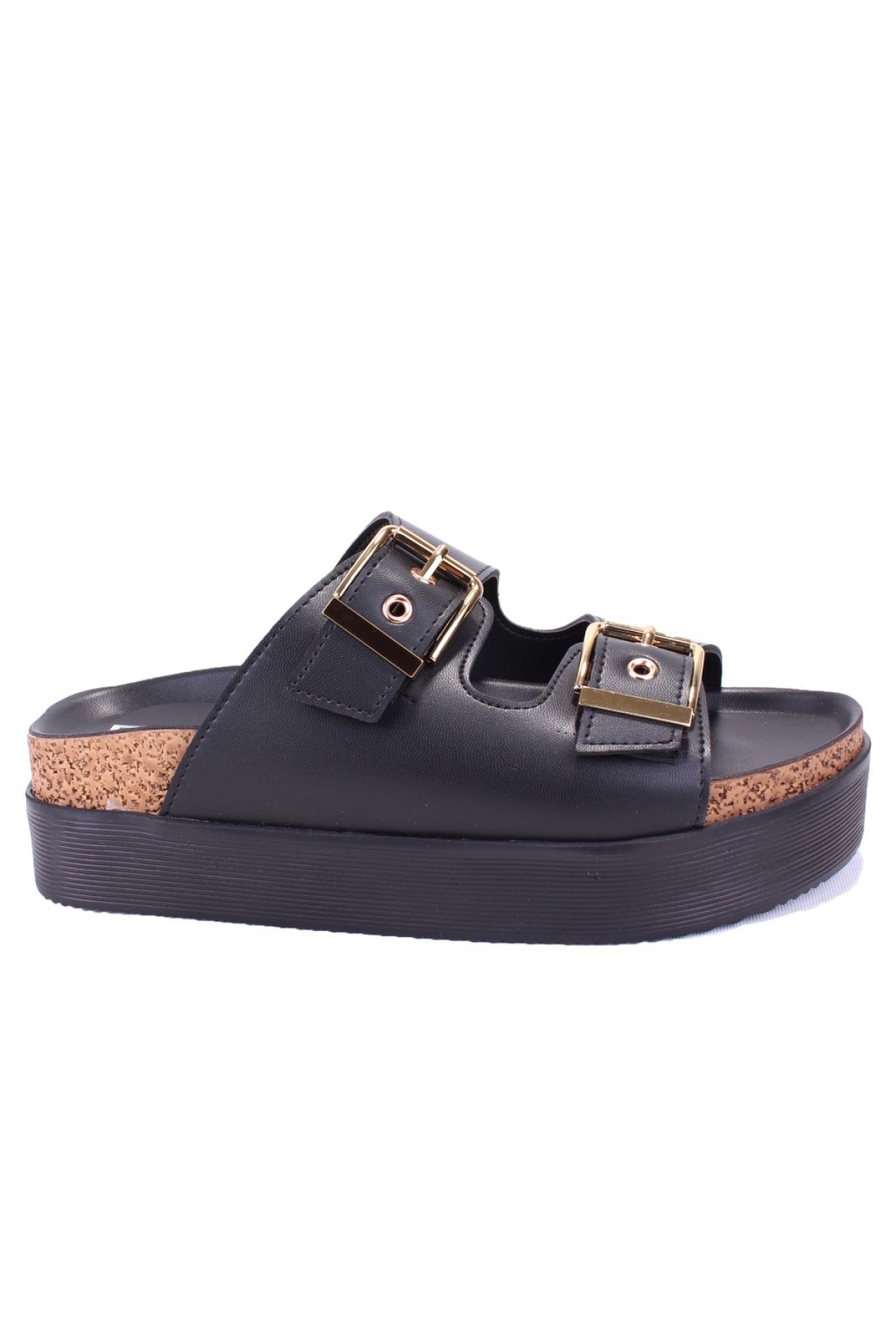 DZA07-89023 Siyah Ortopedik Günlük Spor Kadın Terlik - Görsel 3