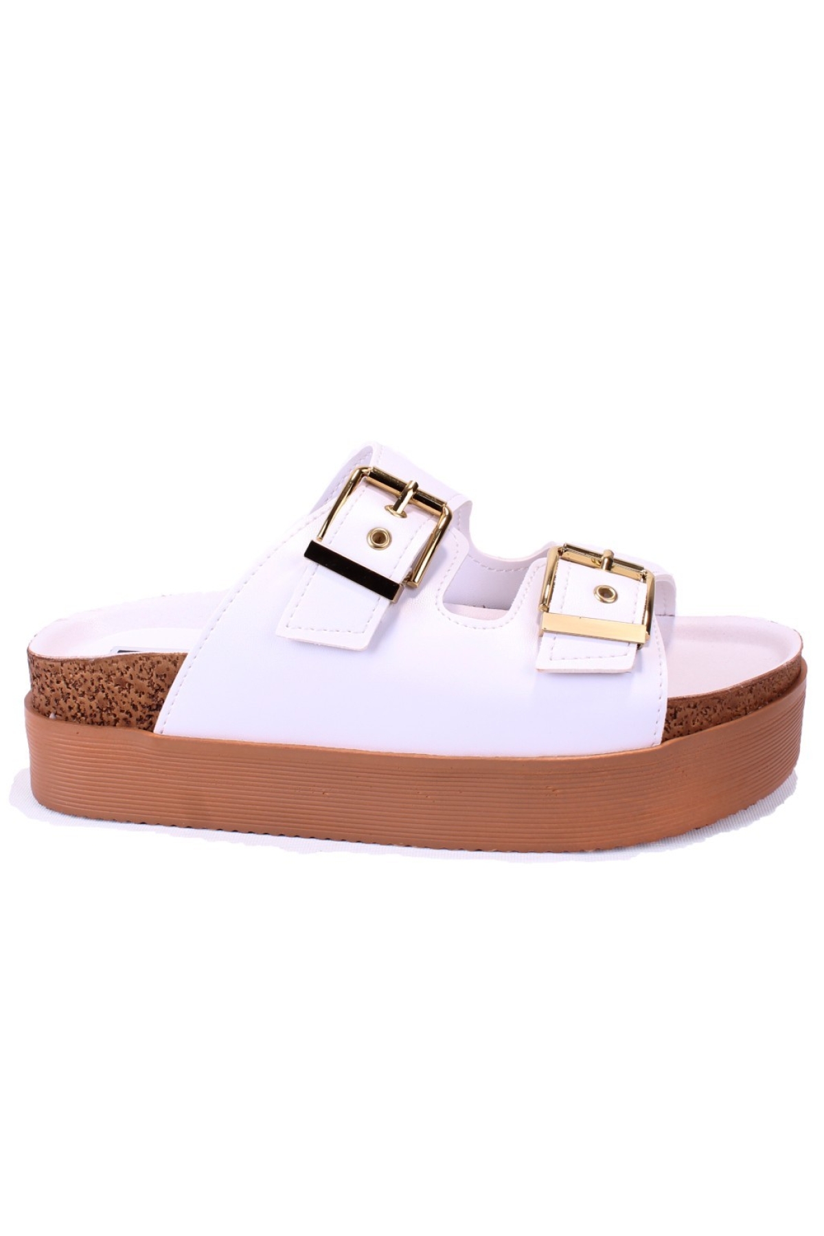DZA07-89023 Beyaz Ortopedik Günlük Spor Kadın Terlik - Görsel 3