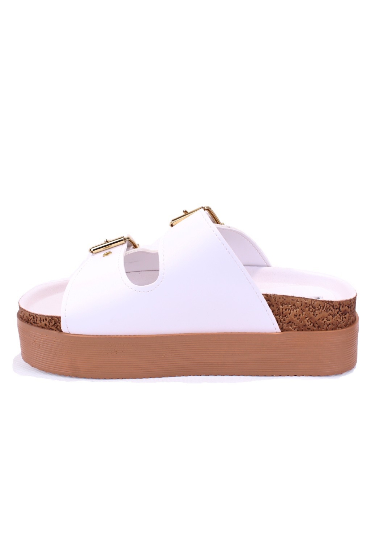 DZA07-89023 Beyaz Ortopedik Günlük Spor Kadın Terlik - Görsel 4