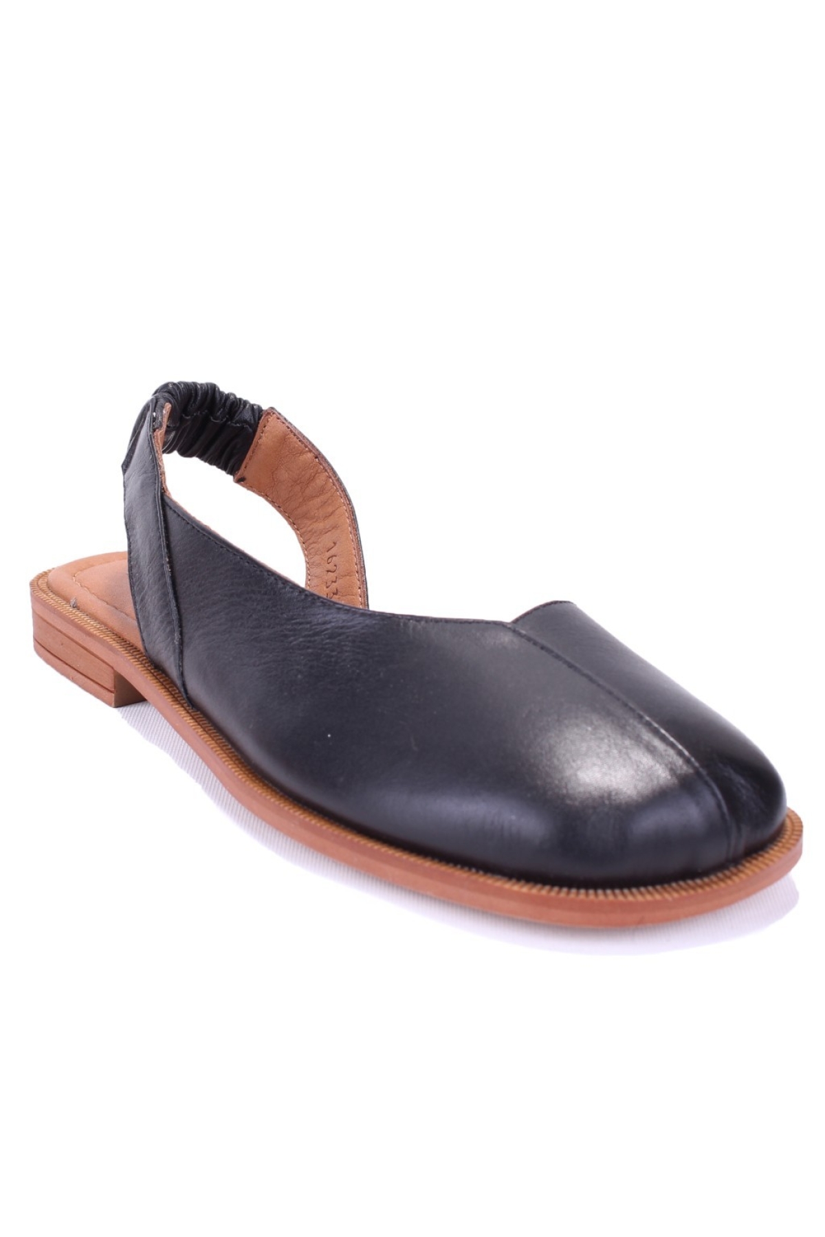 DZA07-60216233 Siyah Günlük Ortopedik Deri Spor Kadın sandalet - Görsel 2