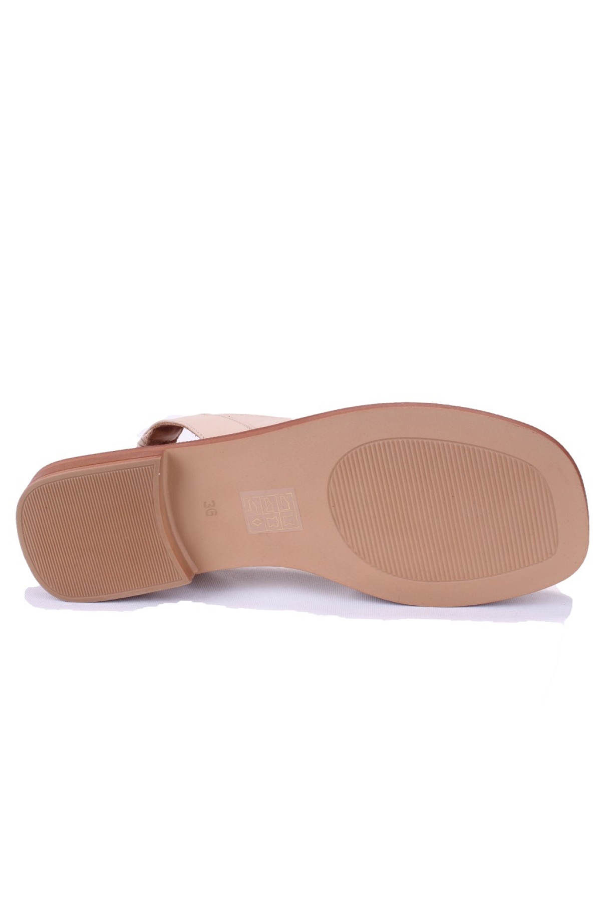 DZA07-60216233 Bej Günlük Ortopedik Deri Spor Kadın sandalet - Görsel 5