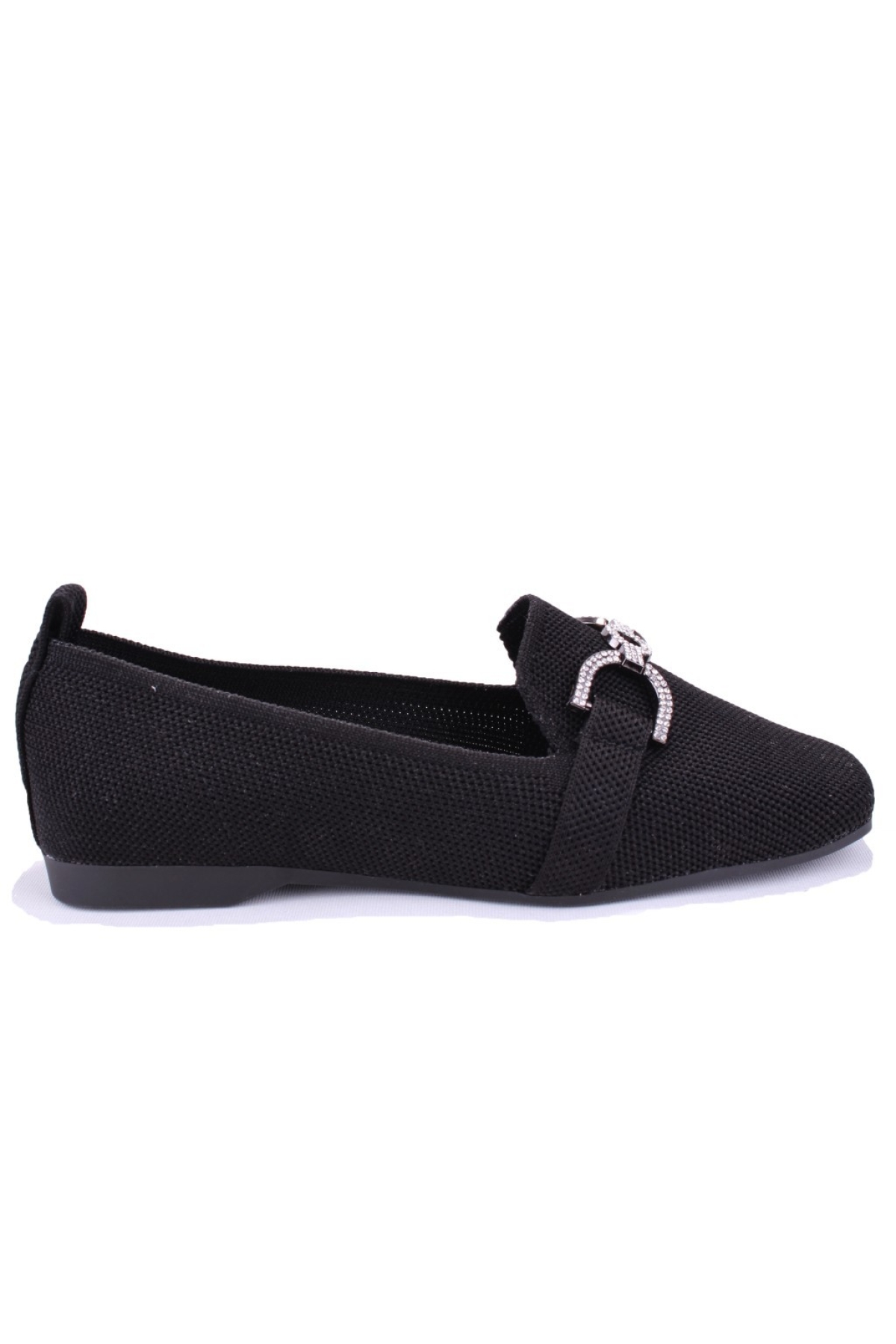 DZA07-1095213 Siyah Triko Günlük Babet Kadın Ayakkabı - Görsel 3