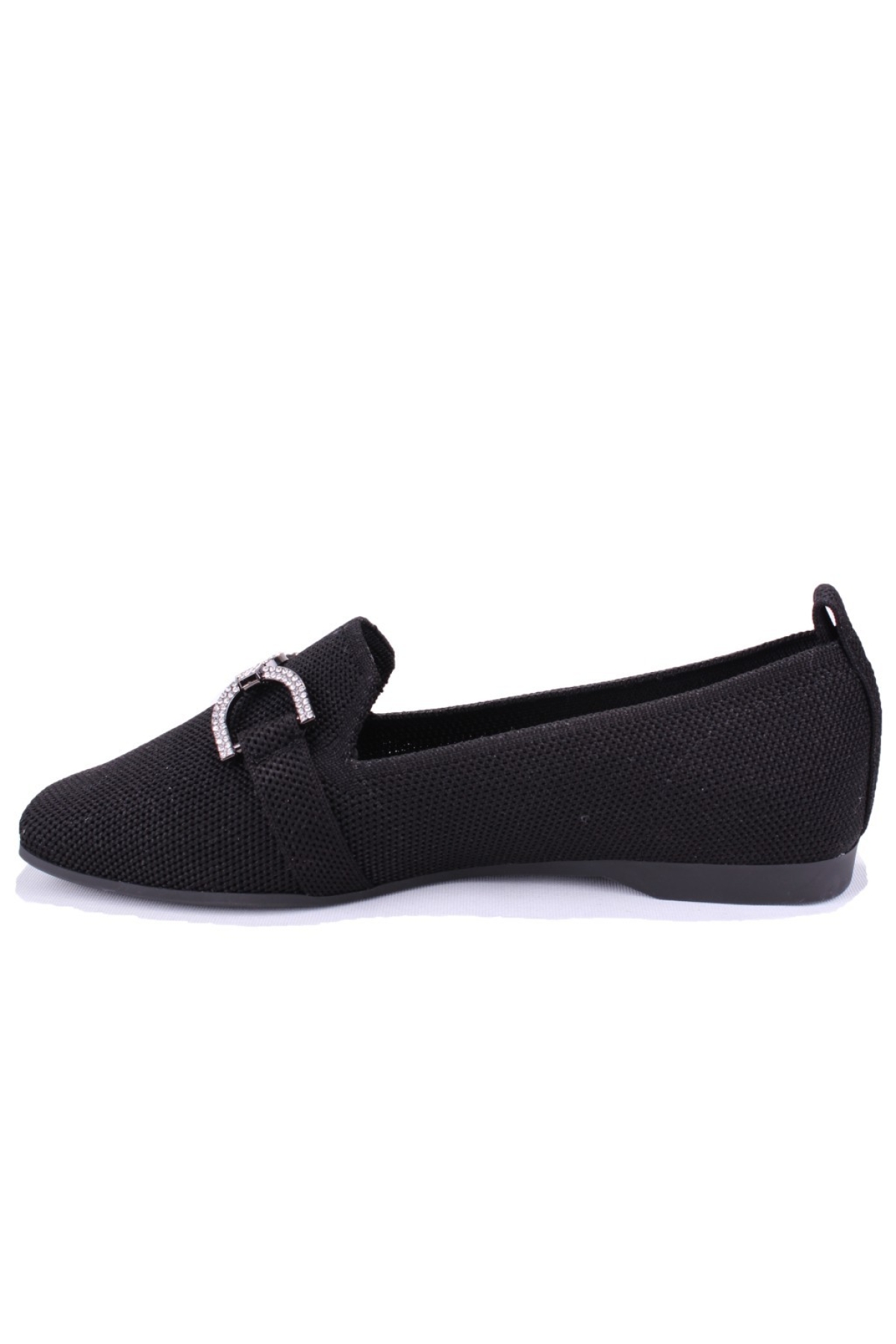 DZA07-1095213 Siyah Triko Günlük Babet Kadın Ayakkabı - Görsel 4