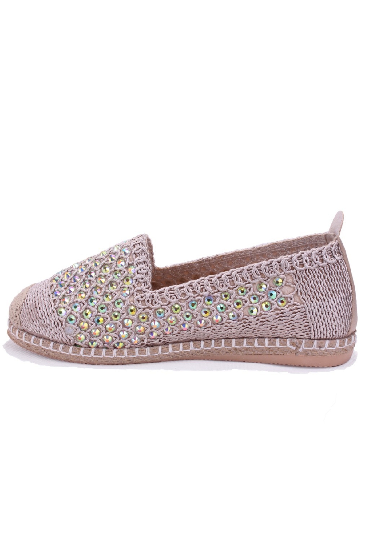 DZA07-1155312 Ten Triko Günlük Babet Kadın Ayakkabı - Görsel 4