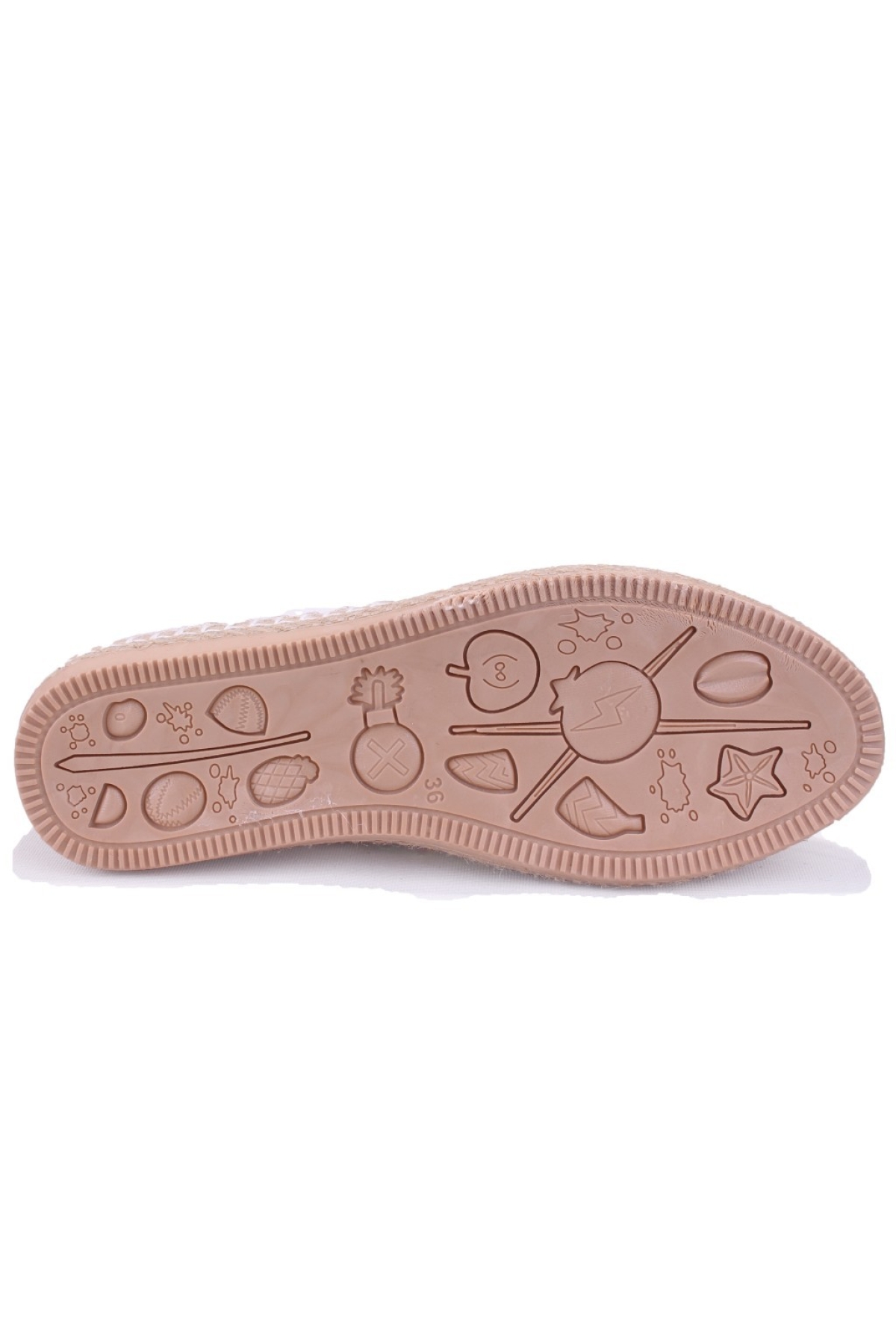 DZA07-1155312 Ten Triko Günlük Babet Kadın Ayakkabı - Görsel 5