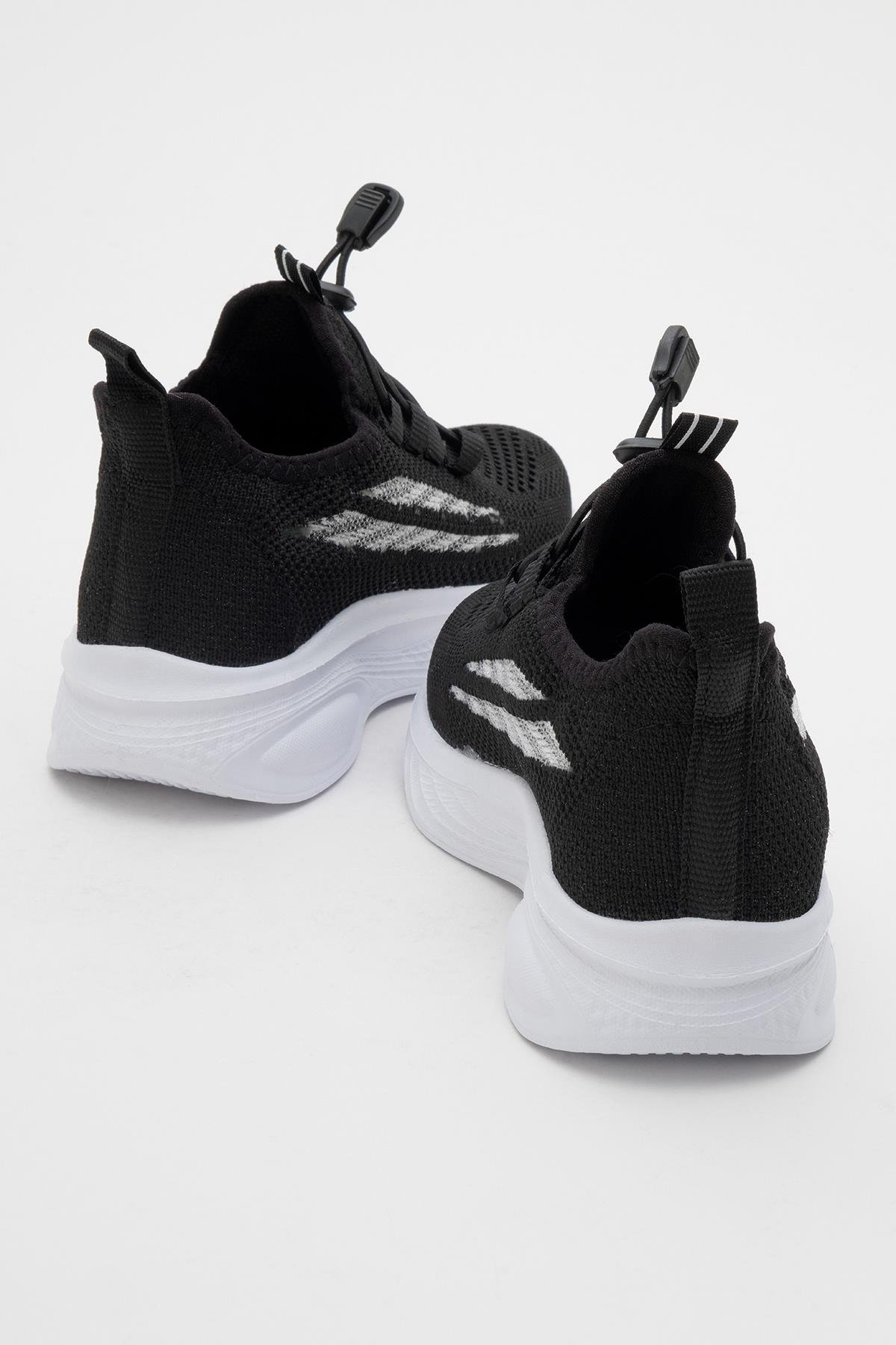 Triko Çocuk Spor Ayakkabı 26-30 SİYAH BEYAZ - Görsel 5