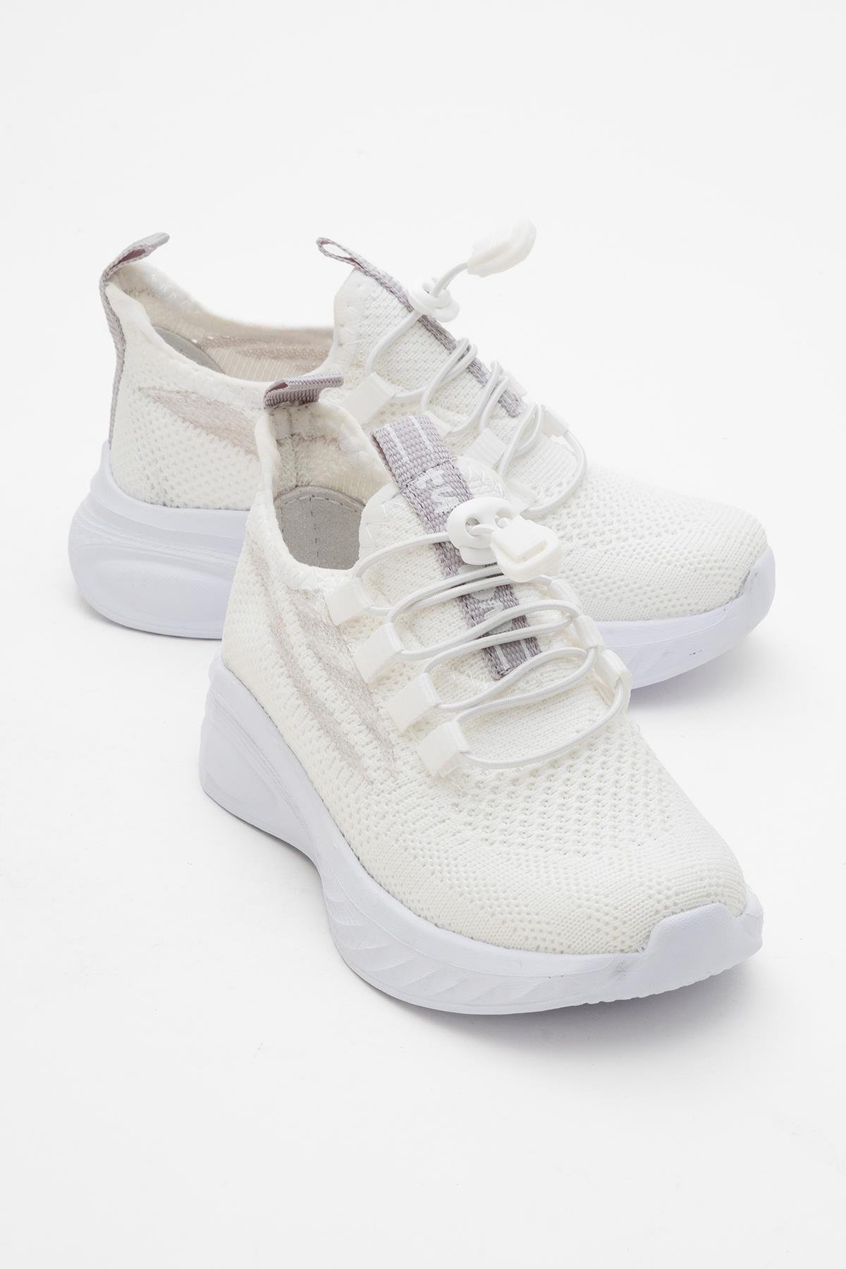 Triko Çocuk Spor Ayakkabı 31-35 BEYAZ BUZ - Görsel 2