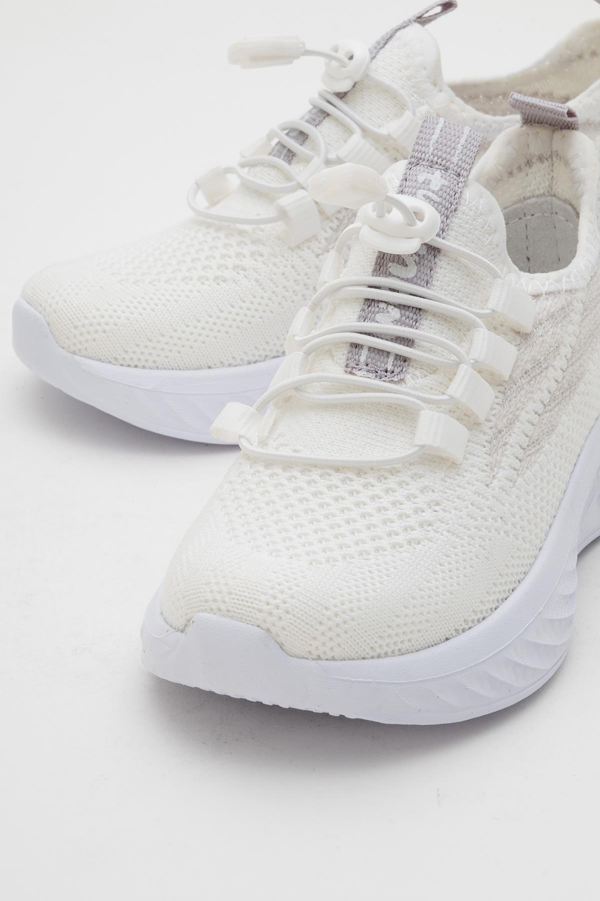 Triko Çocuk Spor Ayakkabı 31-35 BEYAZ BUZ - Görsel 4