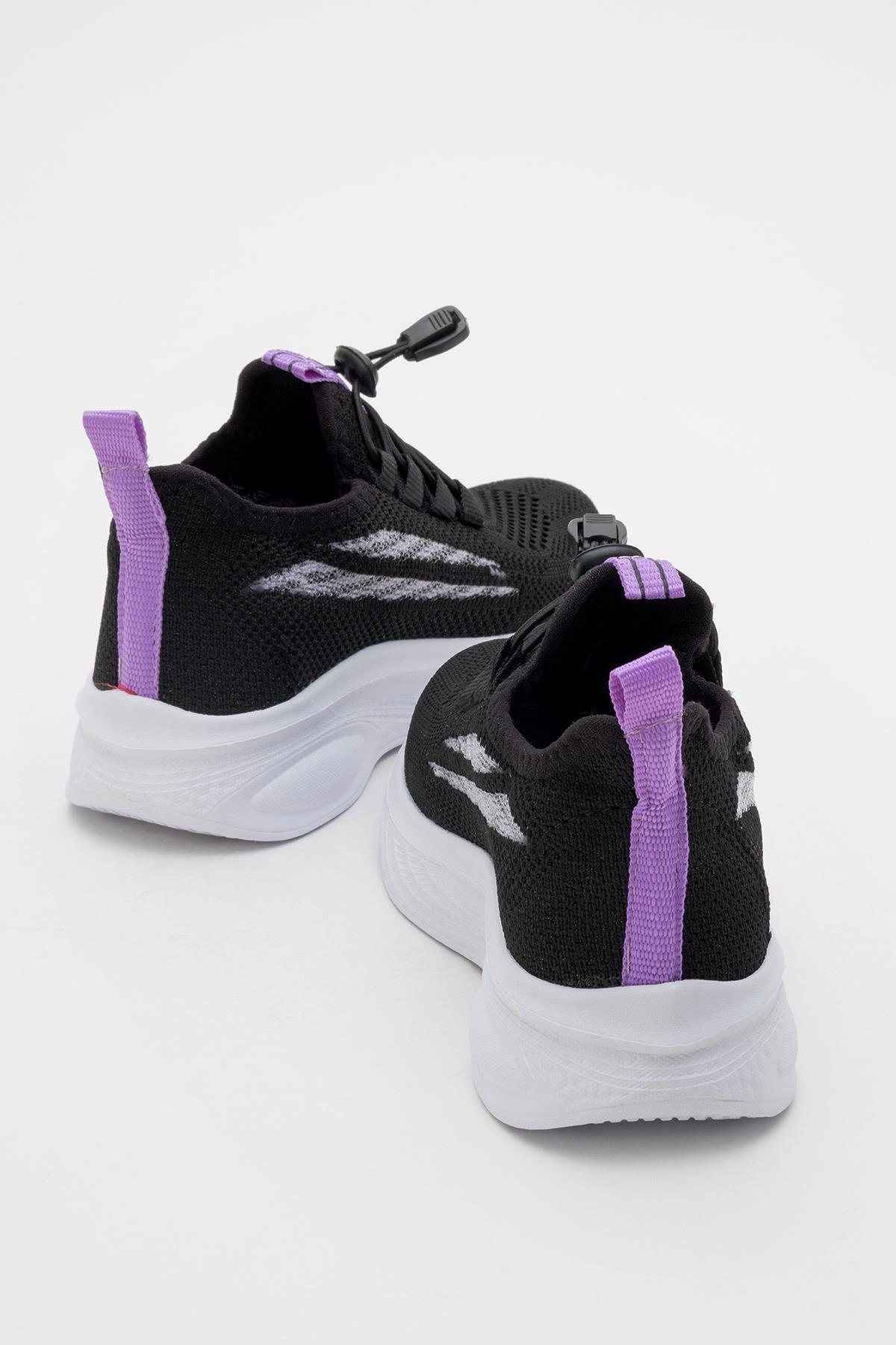 Triko Çocuk Spor Ayakkabı 31-35 SİYAH LİLA - Görsel 5