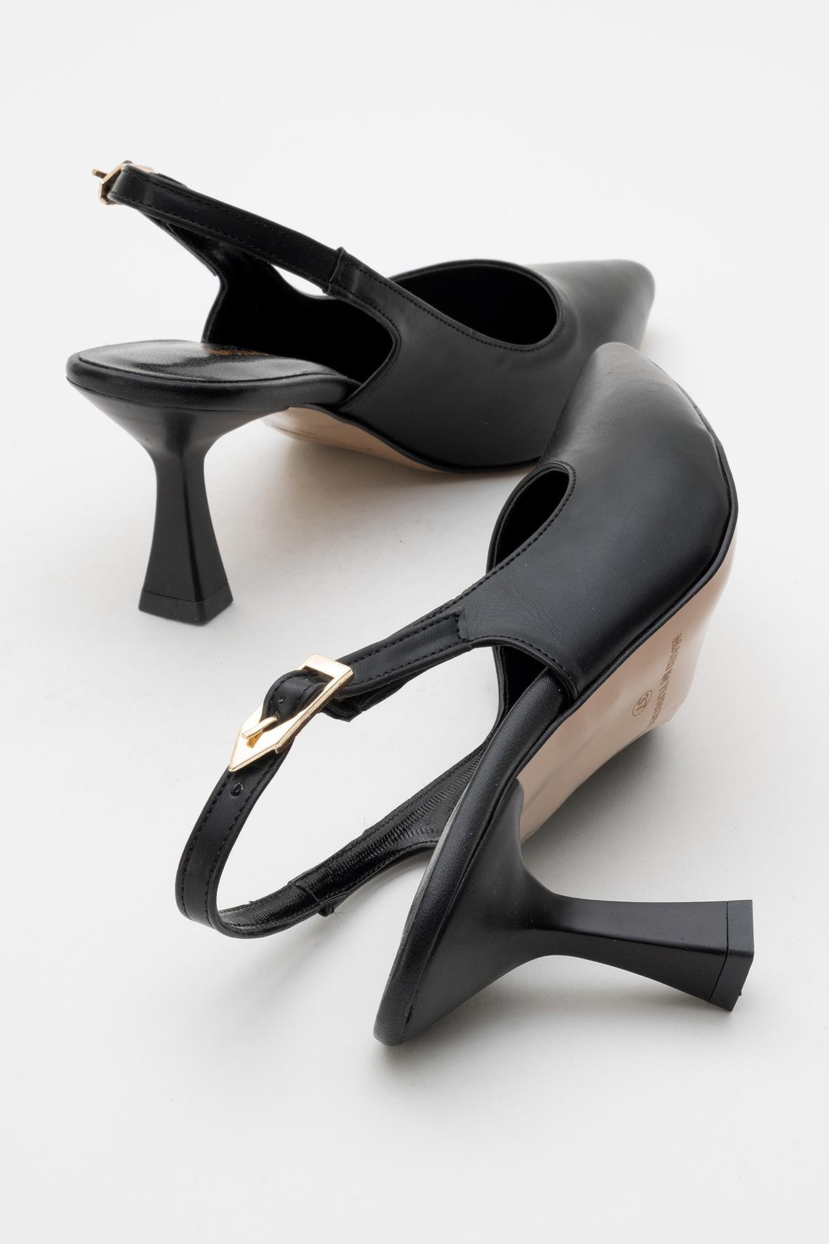Kadın Topuklu Ayakkabı SİYAH CİLT - Görsel 5