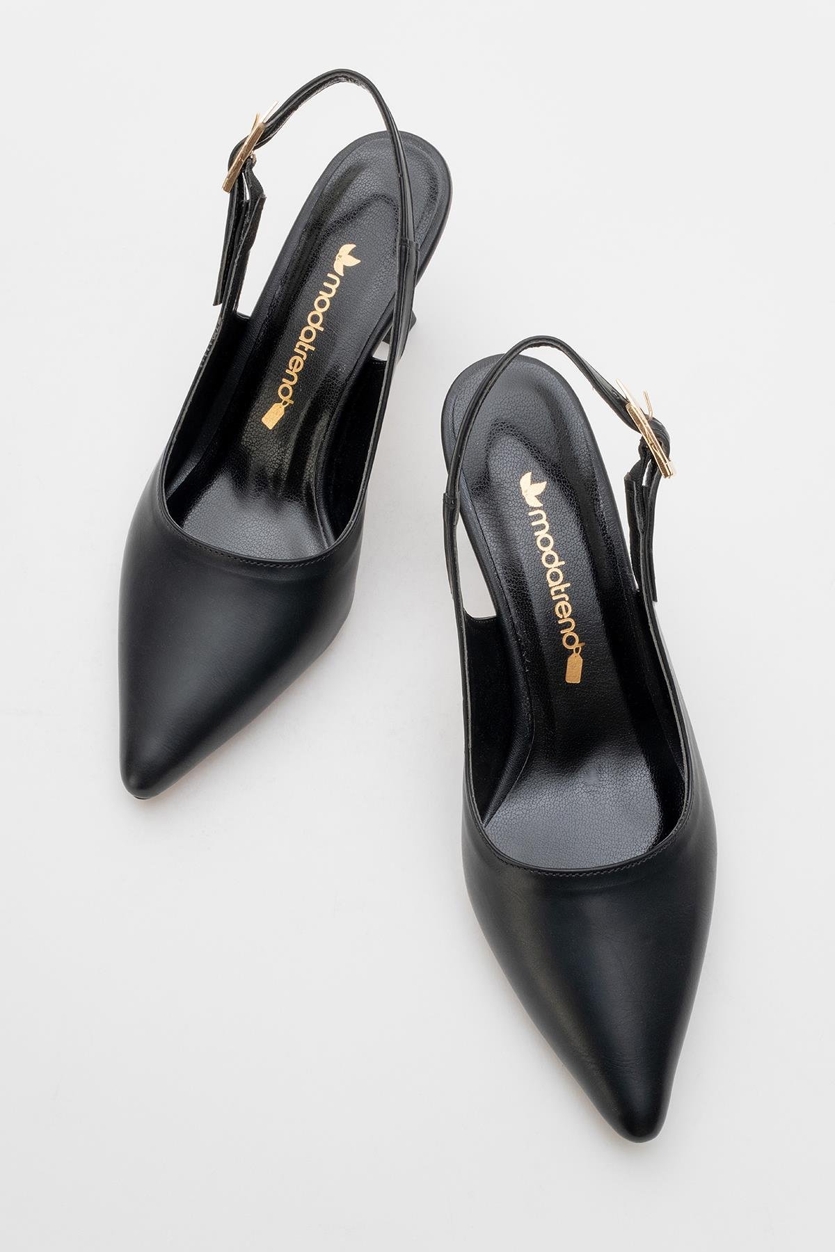 Kadın Topuklu Ayakkabı SİYAH CİLT - Görsel 6