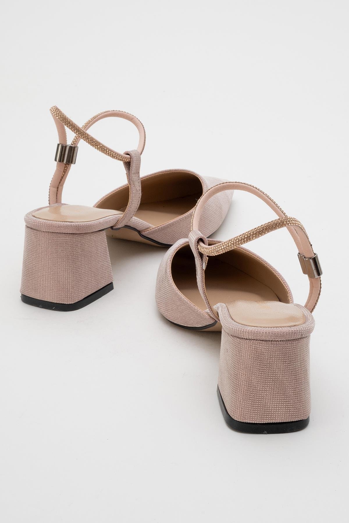 Kadın Taşlı Topuklu Ayakkabı BAKIR SİM - Görsel 5