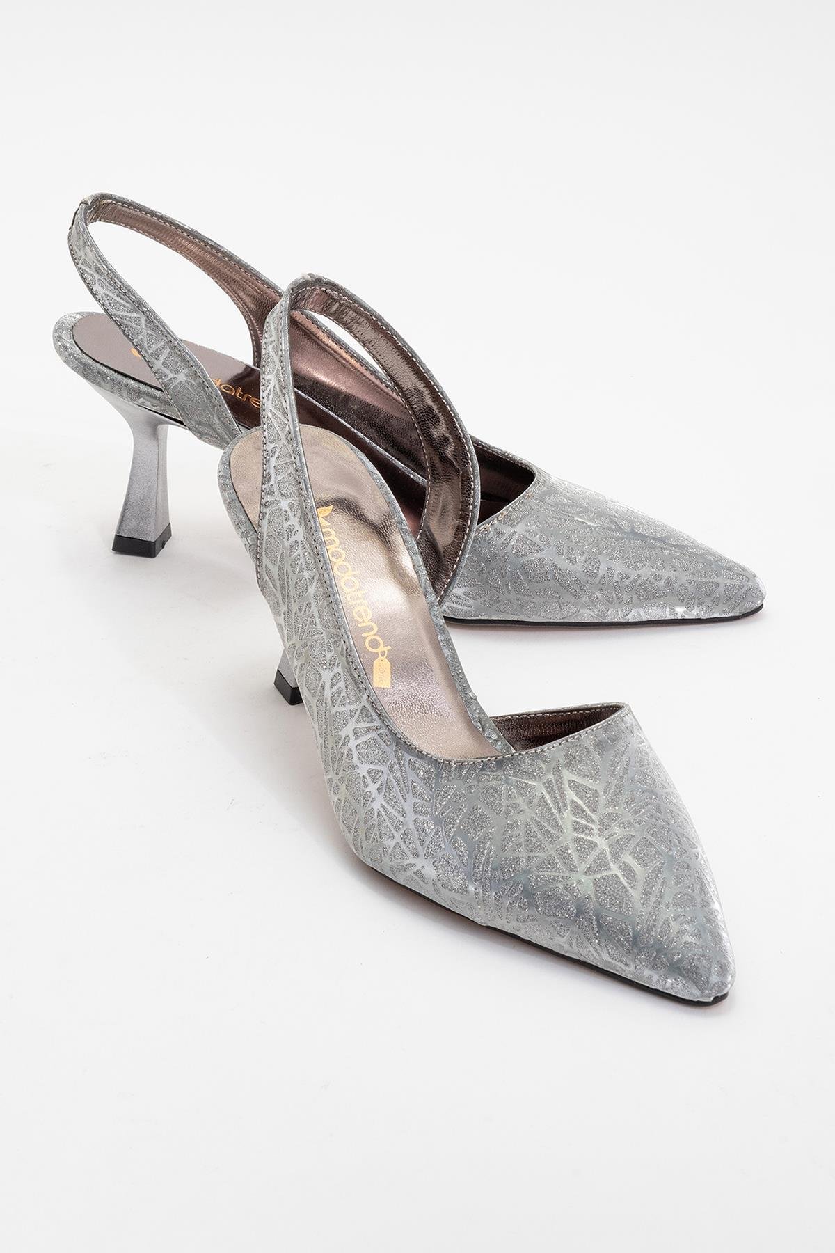 Kadın Topuklu Ayakkabı PLATİN ÜÇGEN - Görsel 2