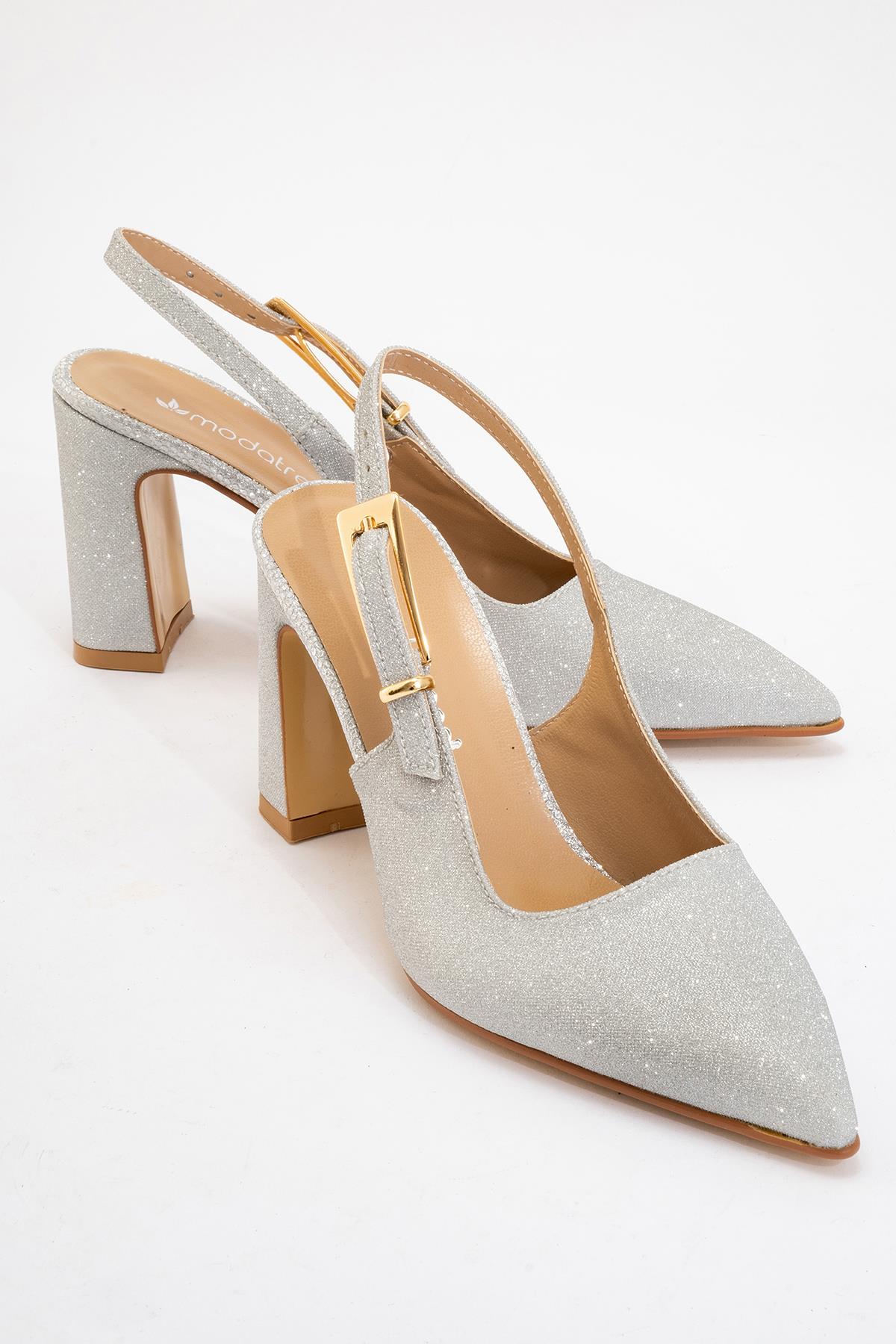 Kadın Topuklu Ayakkabı GÜMÜŞ SİM - Görsel 2