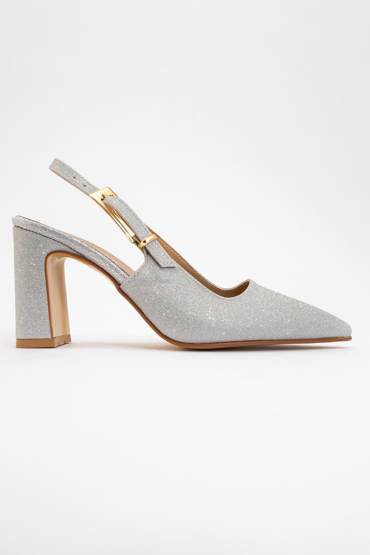 Kadın Topuklu Ayakkabı GÜMÜŞ SİM - Görsel 3